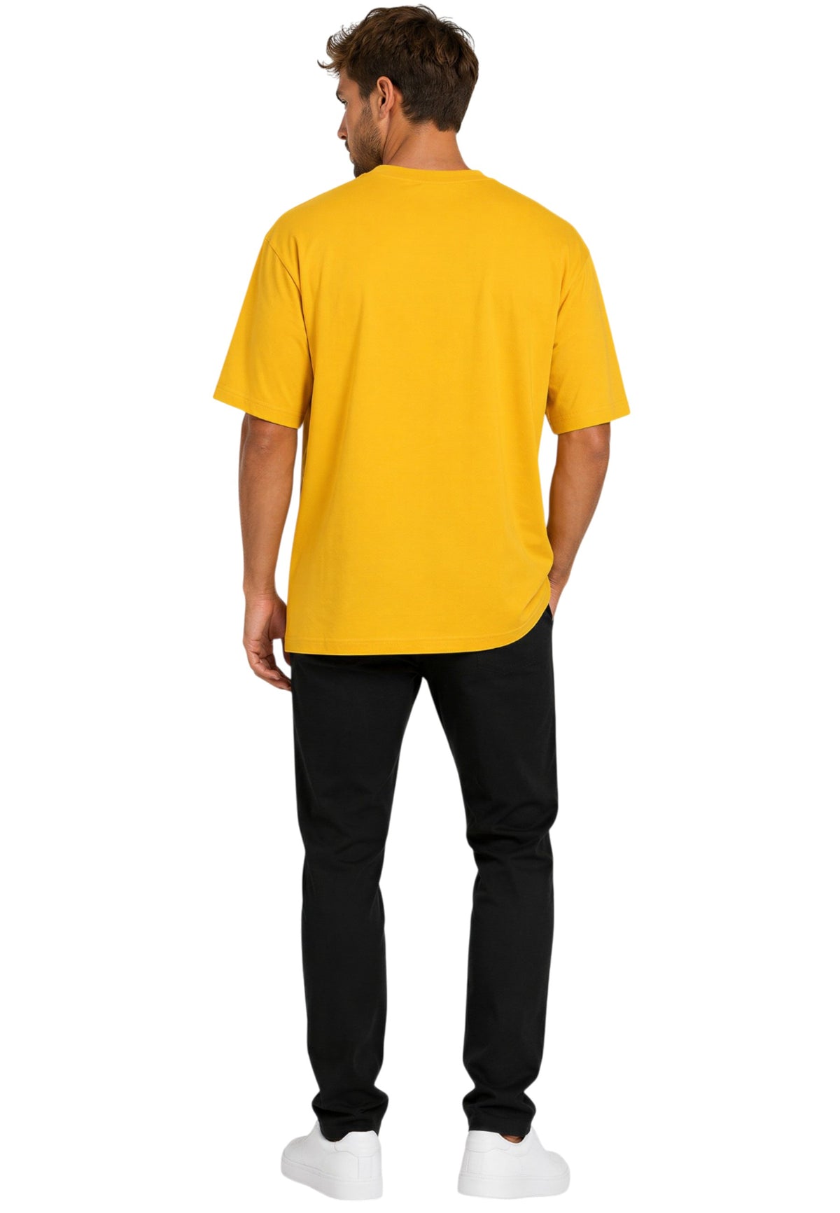 Herren Relaxed Fit T-Shirt in Yellow – Reichstadt – Ansicht 8