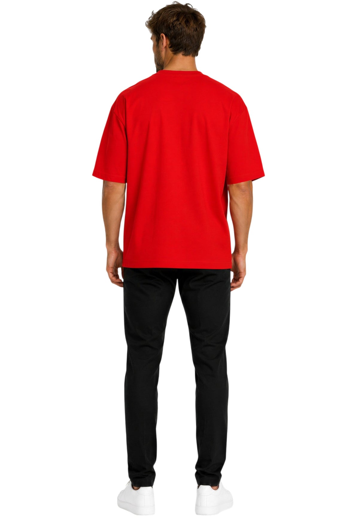 Herren Relaxed Fit T-Shirt in Red – Reichstadt – Ansicht 8