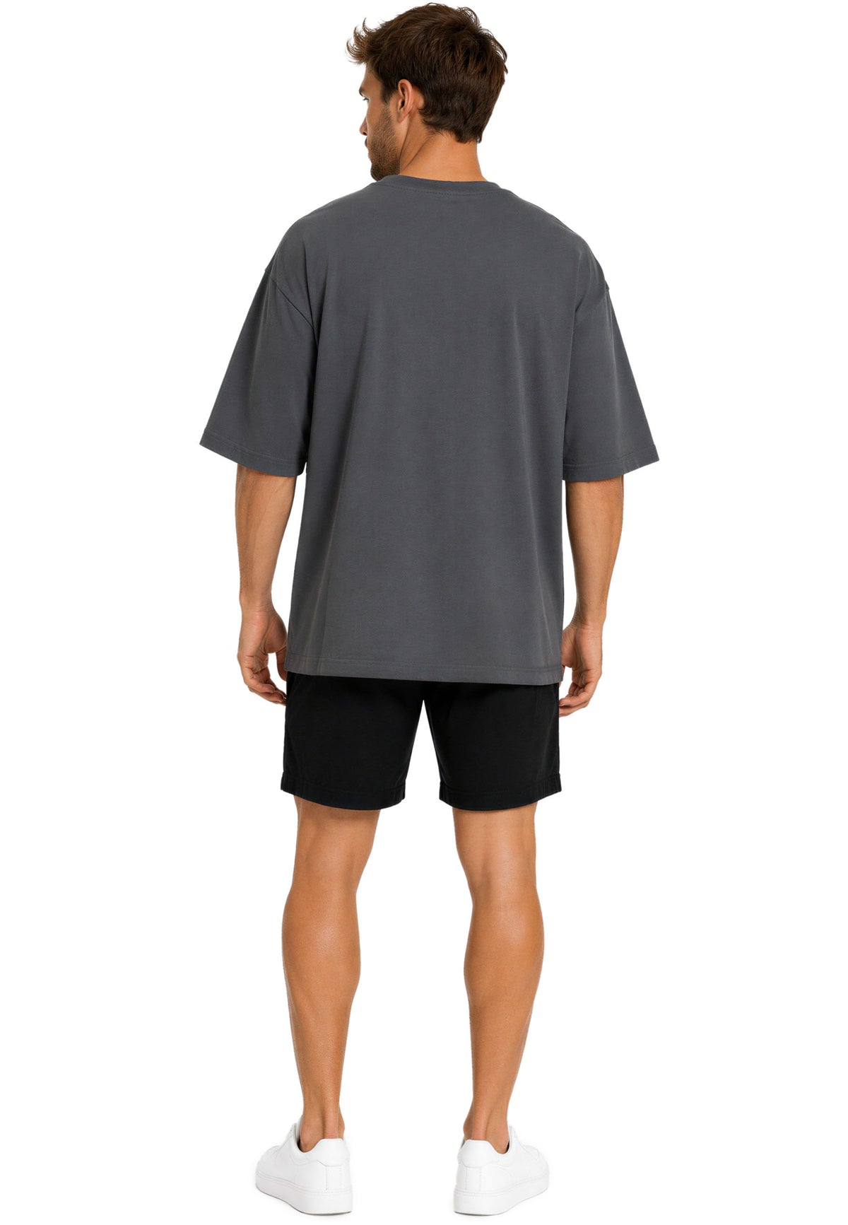 Herren Oversized T-Shirt in Dark Grey – Reichstadt – Ansicht 8
