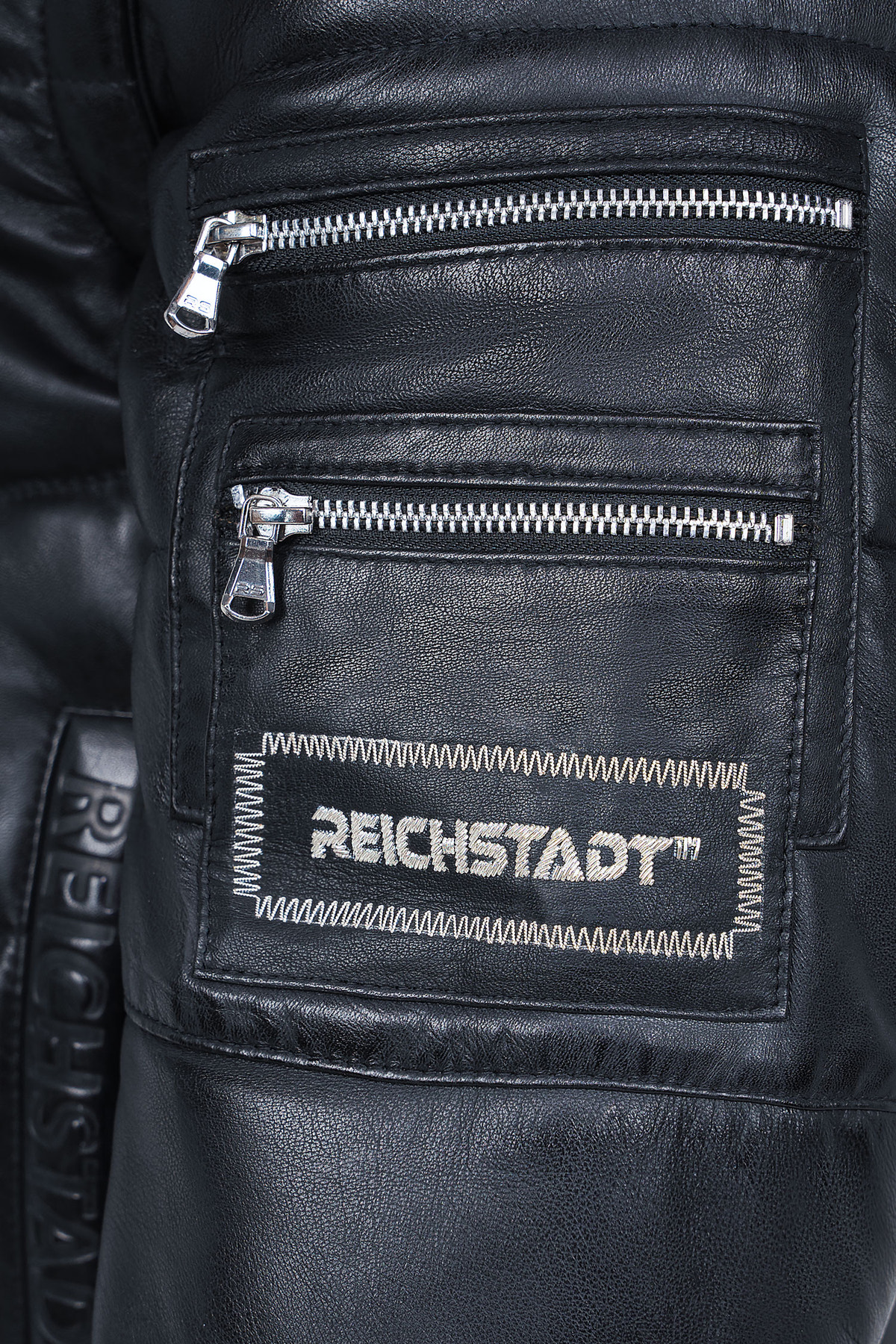 Herren Regular Fit Jacke Echtleder in Navy – Reichstadt – Ansicht 8