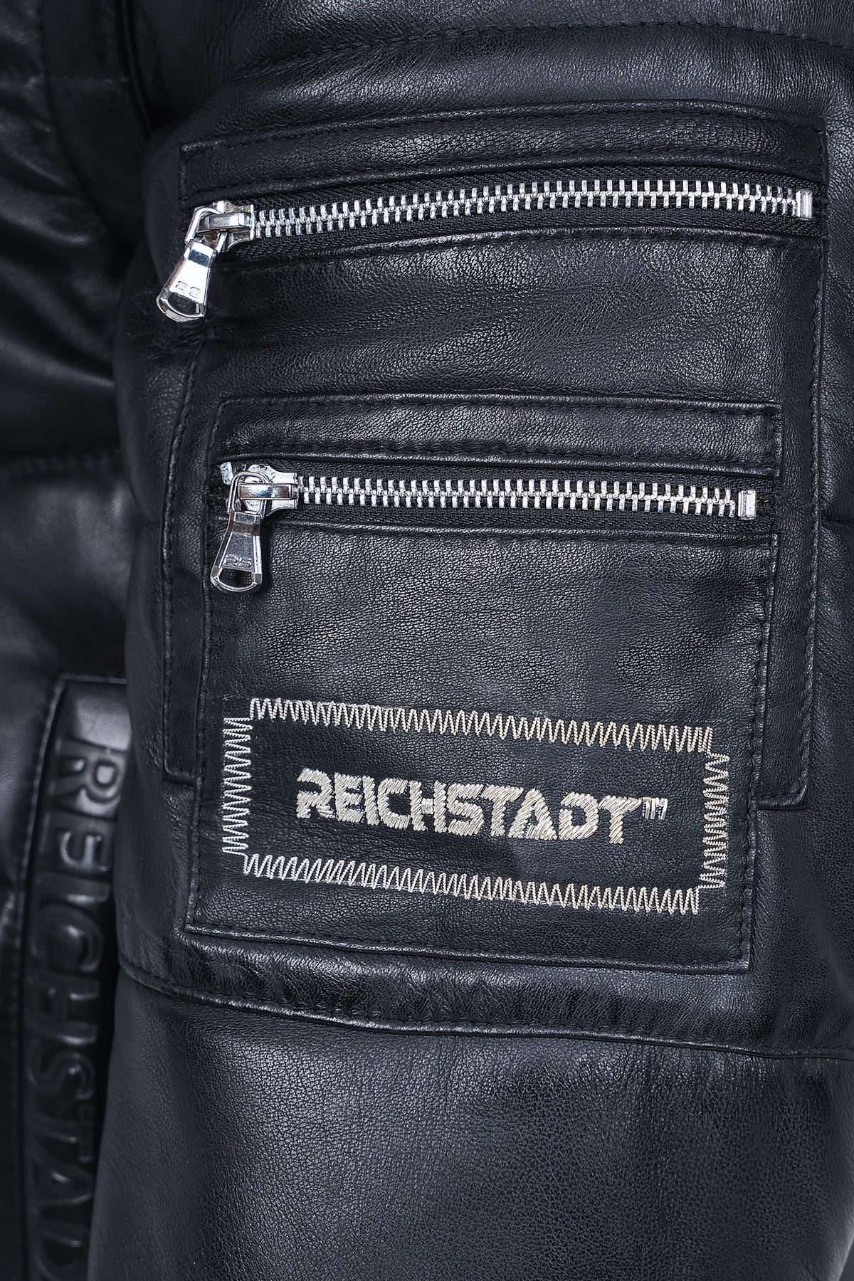 Herren Regular Fit Jacke Echtleder in Navy – Reichstadt – Ansicht 8