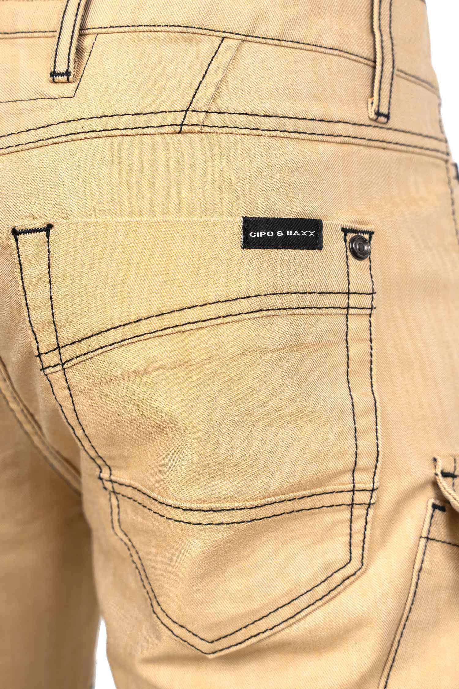 Herren Regular Fit Jeans Stonewashed CD523 - Yellow