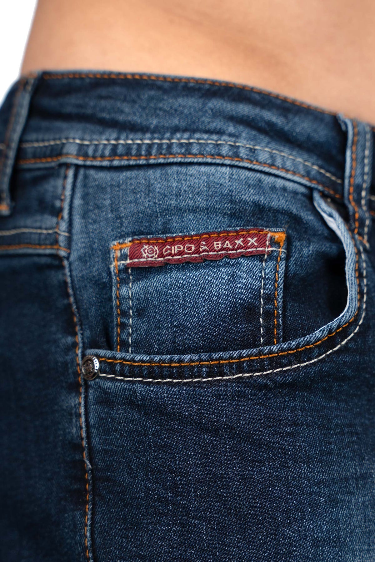 Herren Slim Fit Jeans Stonewashed CD820 - Dark Blue
