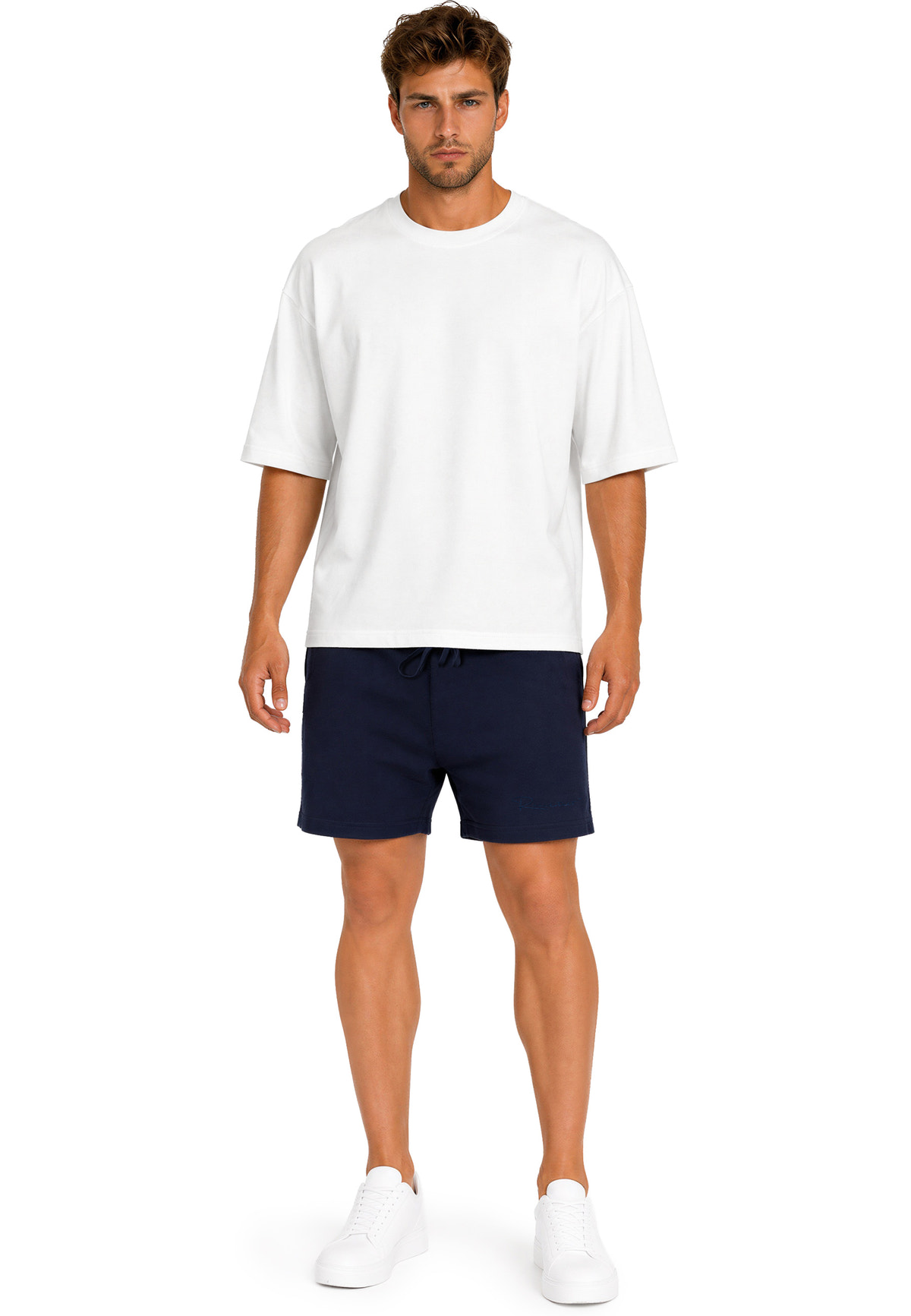 Herren Regular Fit Shorts Mid Waist in Purplish Blue – Reichstadt – Ansicht 8
