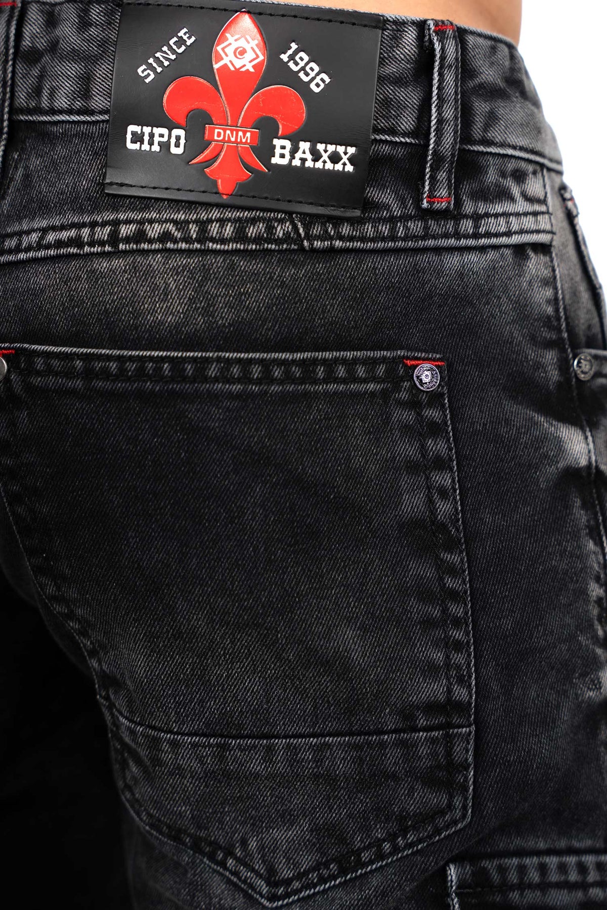 Herren Regular Fit Jeans Stonewashed in Black – Cipo & Baxx – Ansicht 8
