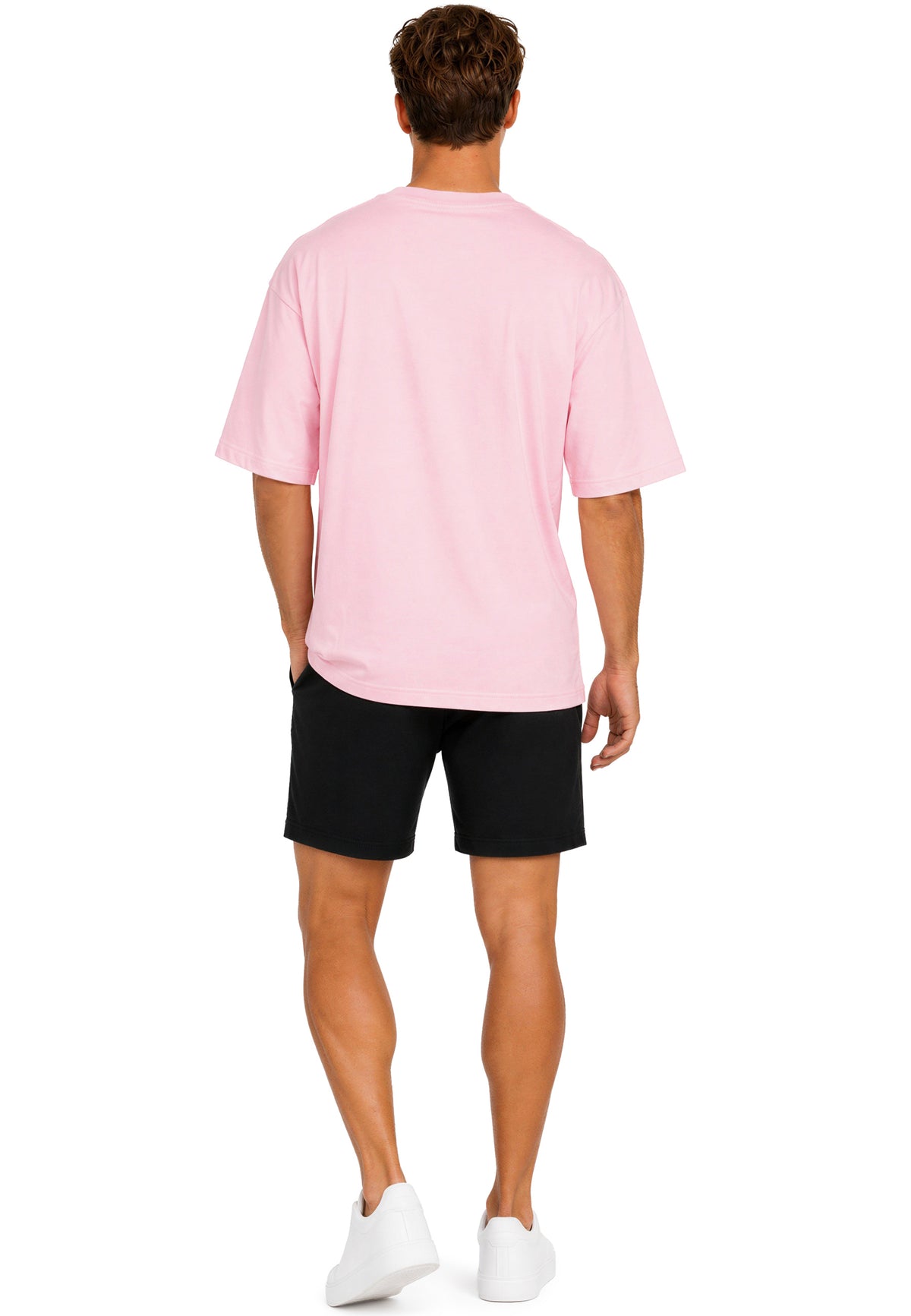 Herren Regular Fit T-Shirt Shoulder Drop in Pink – Reichstadt – Ansicht 8