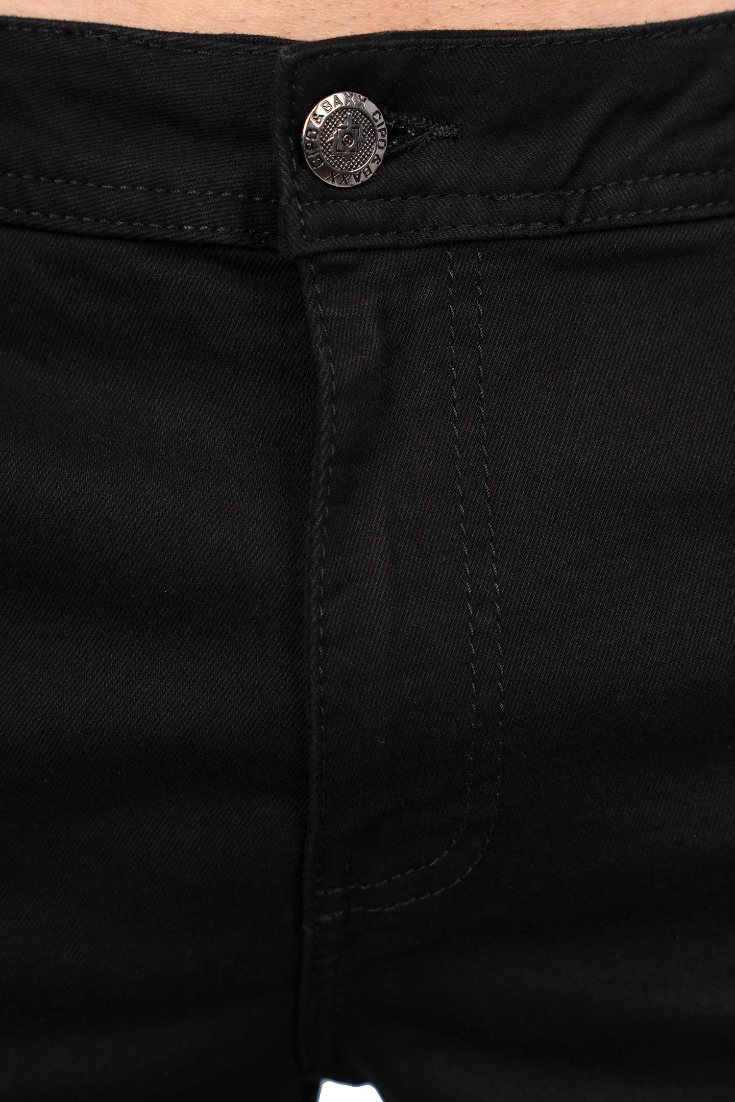 Herren Slim Fit Jeans Stonewashed CD820 - Black