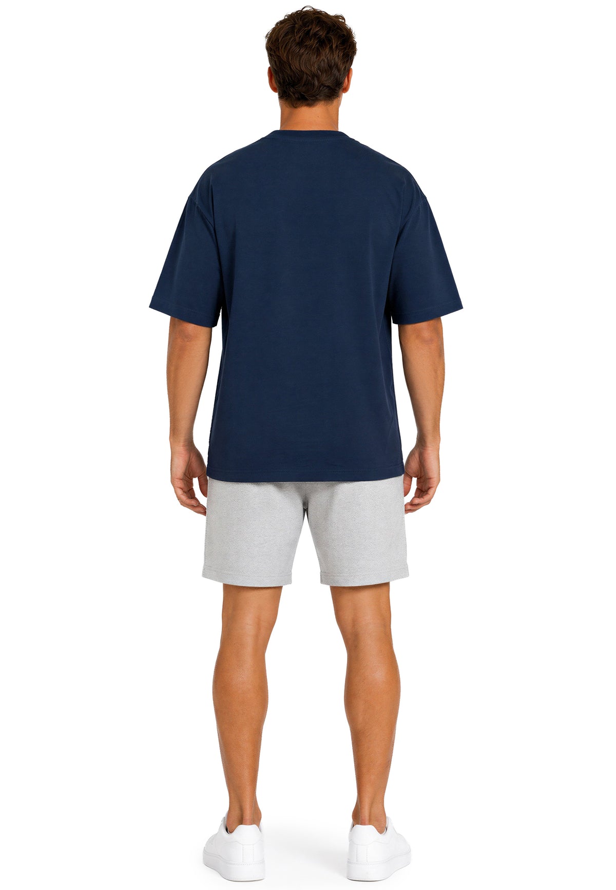 Herren Regular Fit T-Shirt Shoulder Drop in Dark Blue – Reichstadt – Ansicht 8