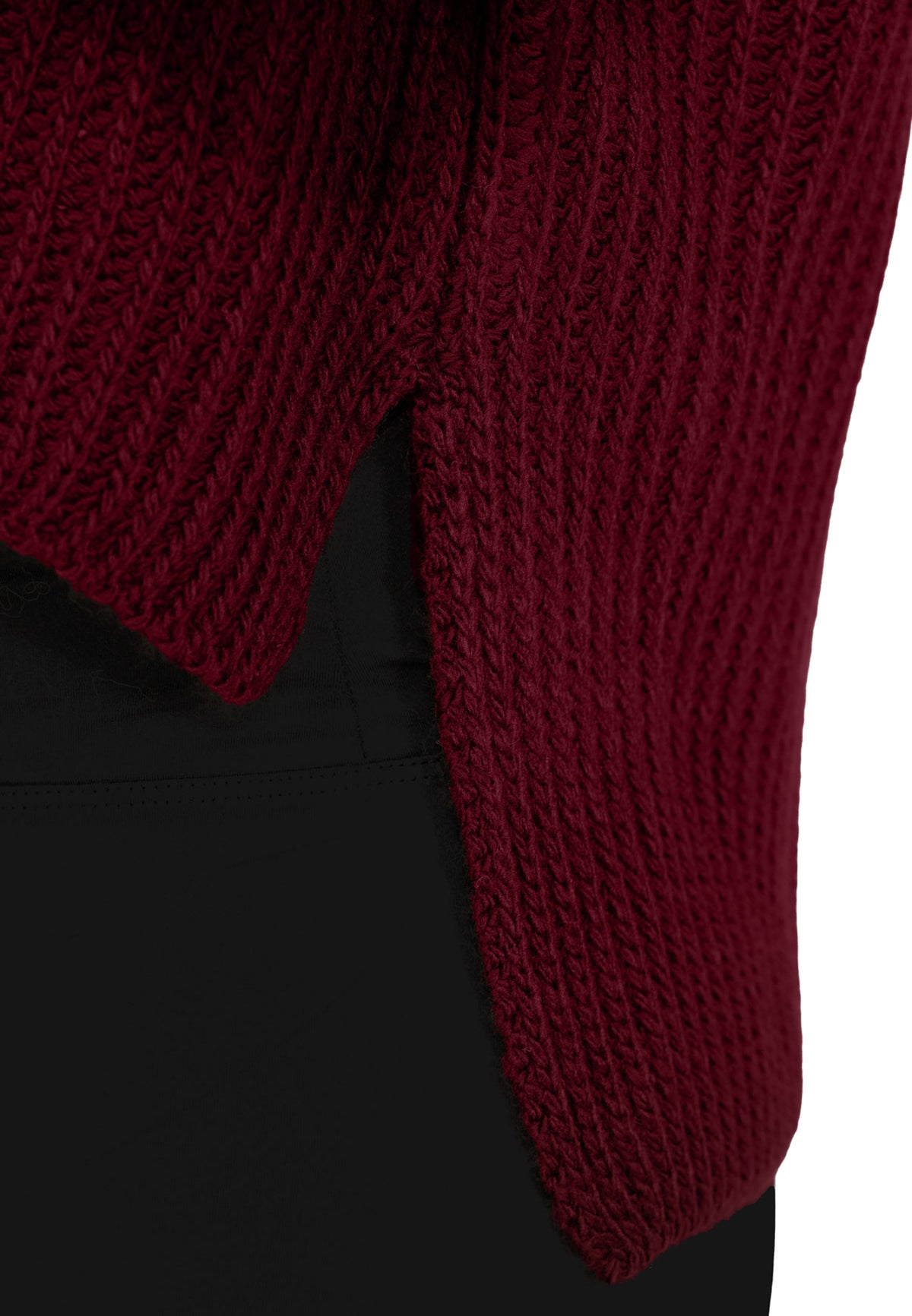 Damen Relaxed Fit Strickpullover 25RSW093 - Bordeaux
