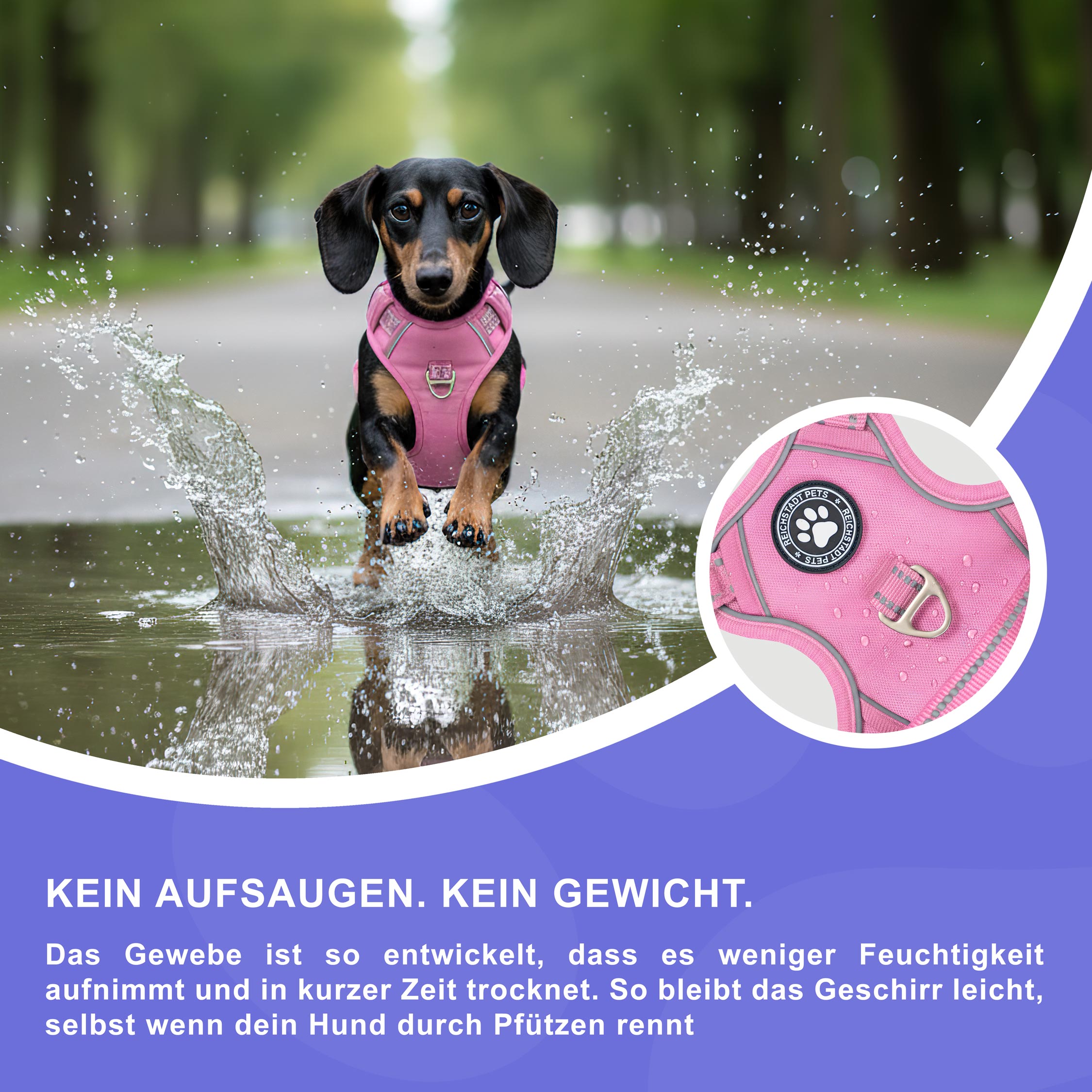 RS Pets Hundegeschirr & Leinen Set 25RSP083-4 - Pink