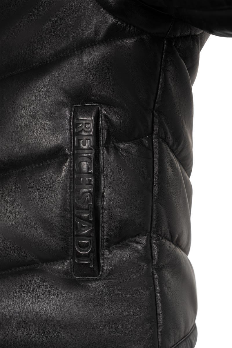 Herren Regular Fit Jacke Echtleder in Black – Reichstadt – Ansicht 8