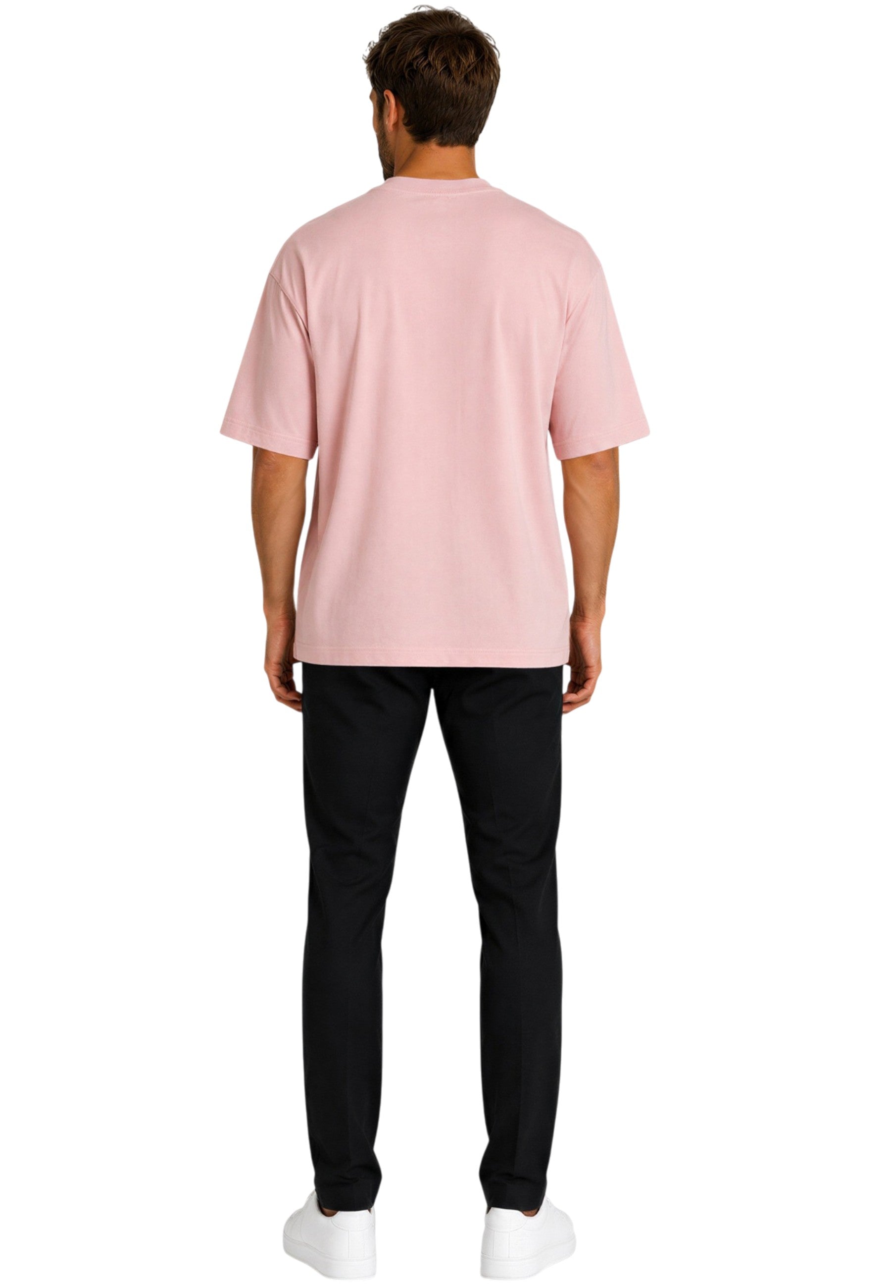 Herren Relaxed Fit T-Shirt 24RS058 Pink - mehrfarbig