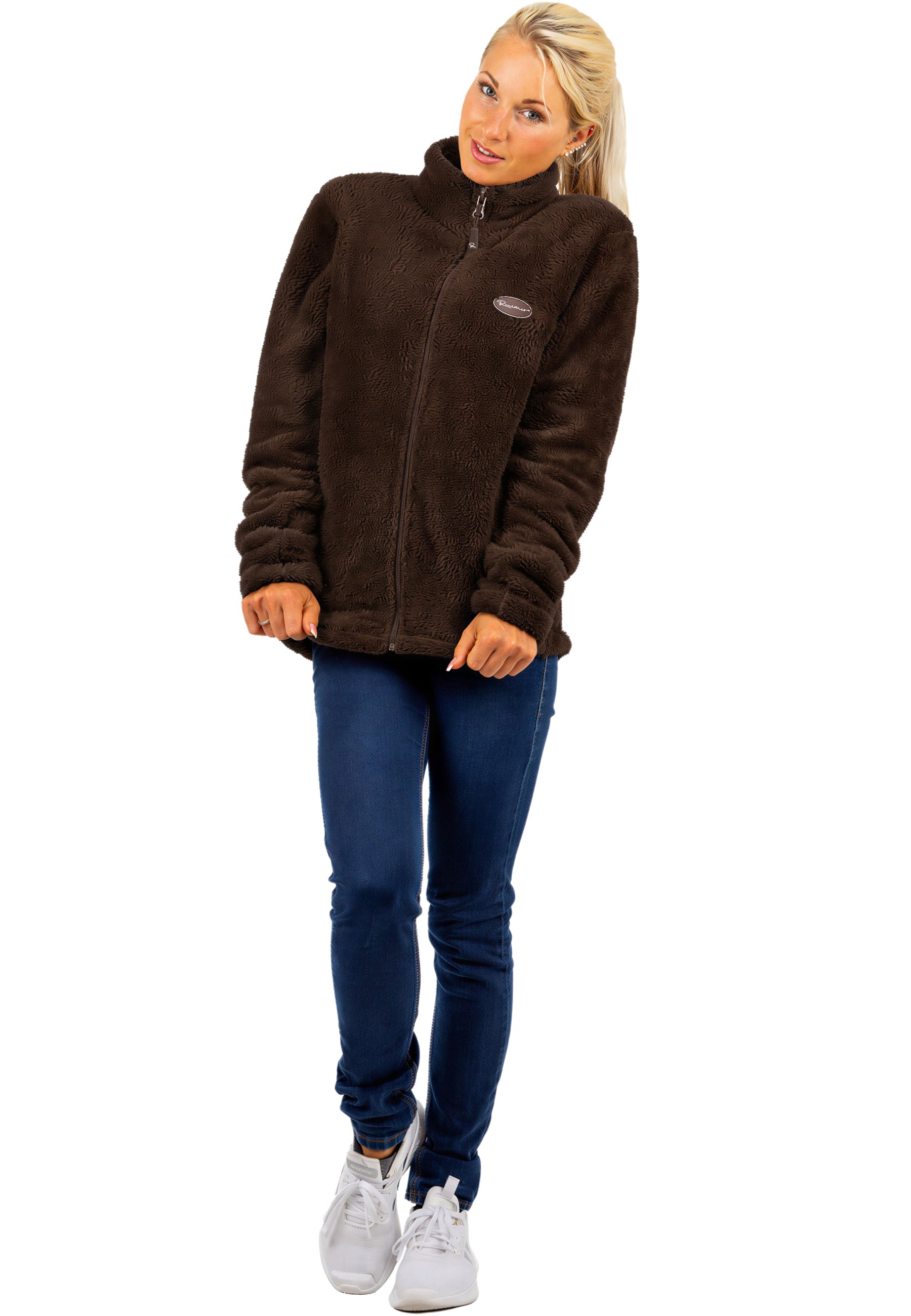 Damen Regular Fit Fleecejacke Kuschelig 22RSW002 - Coffee Brown