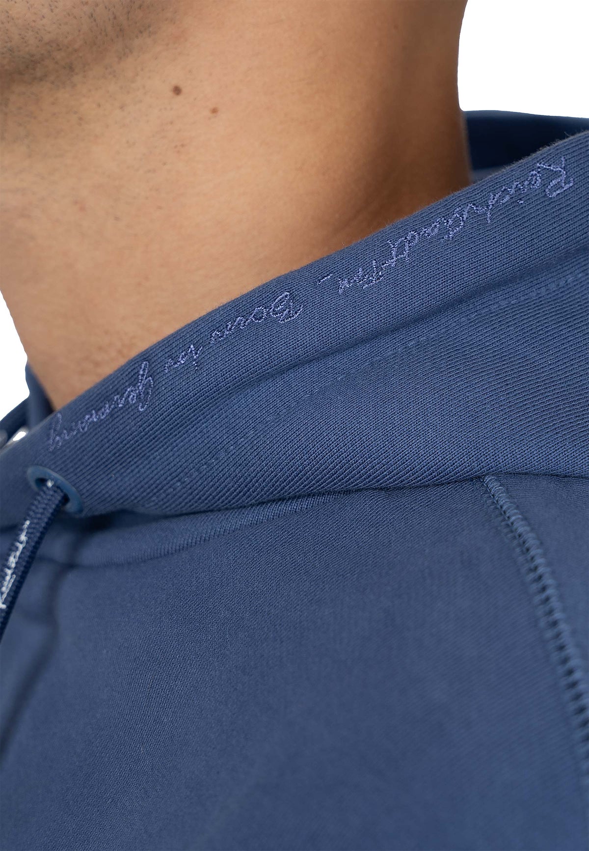 Herren Regular Fit Hoodie Marken-Stick in Dark Blue – Reichstadt – Ansicht 8