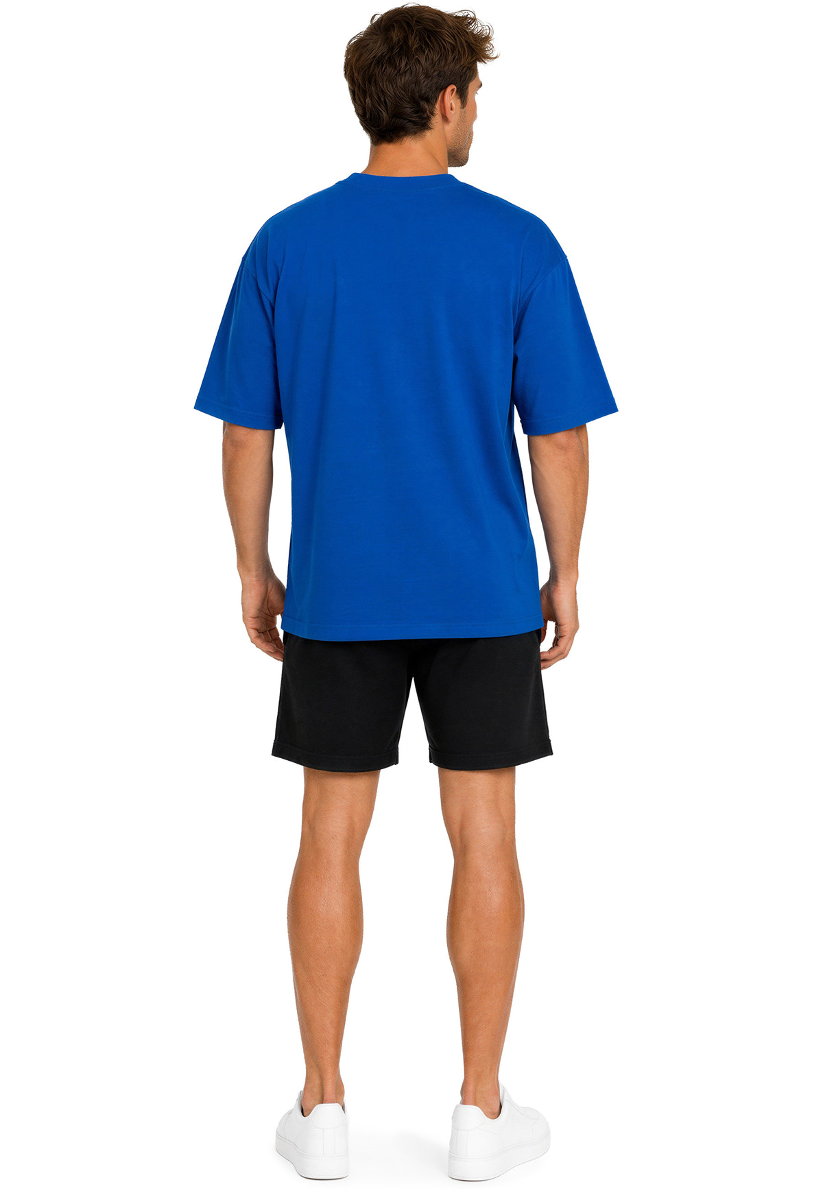 Herren Regular Fit T-Shirt Shoulder Drop in Navy Blue – Reichstadt – Ansicht 8