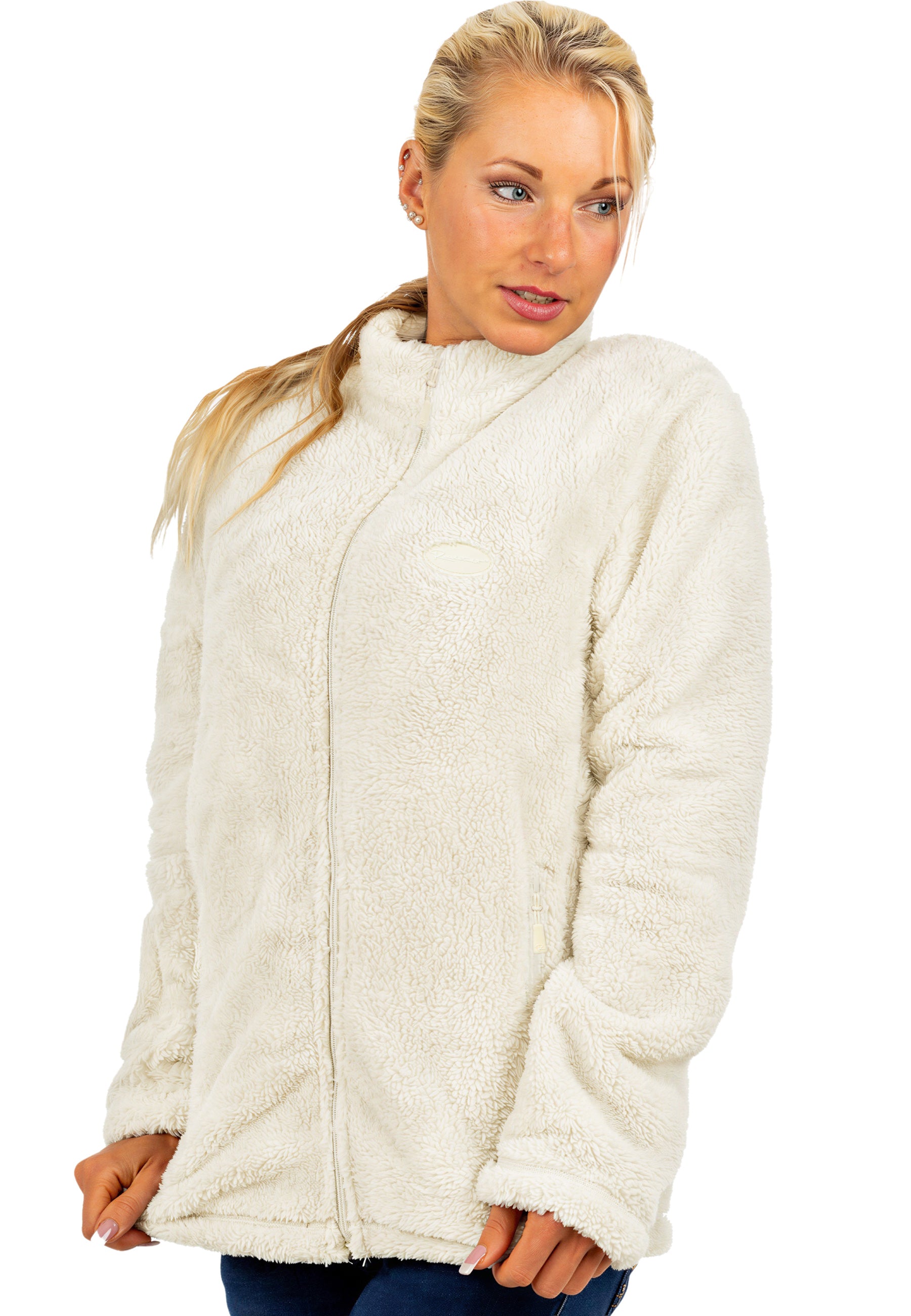 Damen Regular Fit Fleecejacke Kuschelig 22RSW002 - Papyrus
