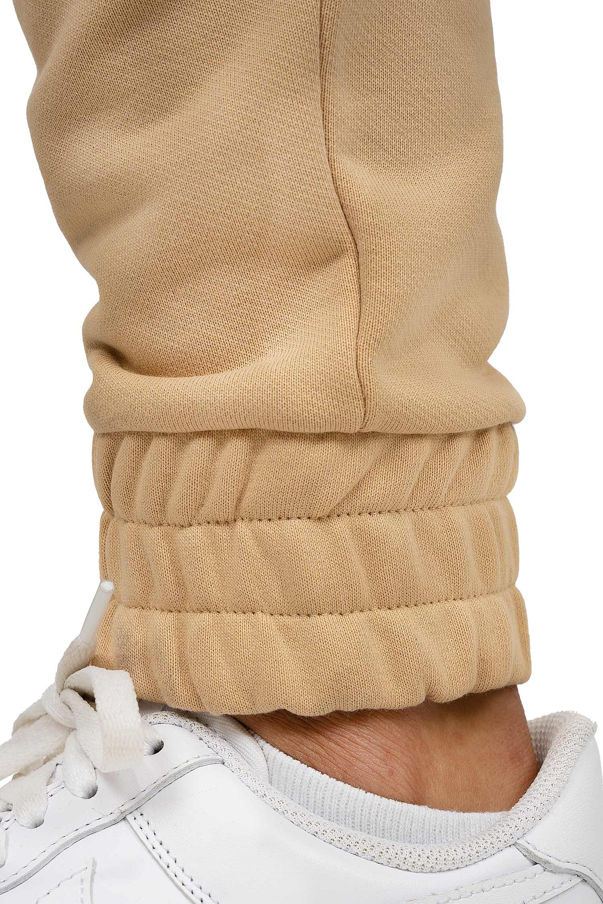Herren Regular Fit Jogginghose Marken-Stick in Beige – Reichstadt – Ansicht 8