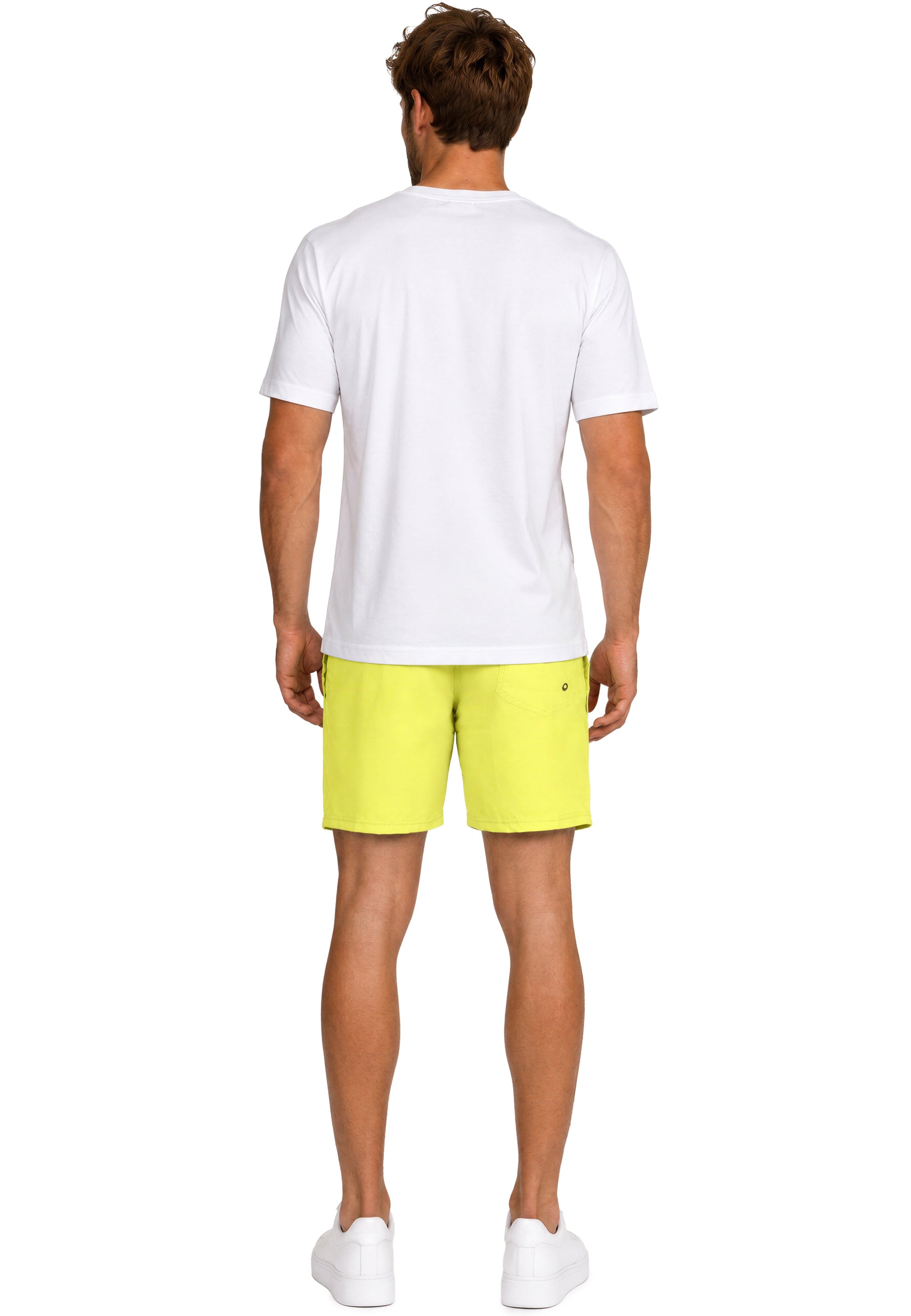 Herren Regular Fit Shorts Mid Waist 25RS073 - Neon Yellow