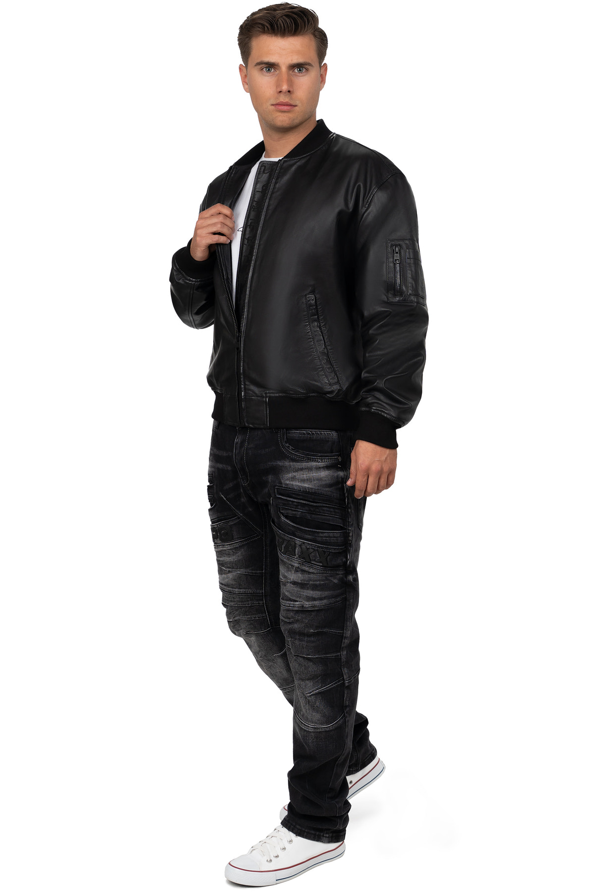 Herren Regular Fit Jacke in Black – Reichstadt – Ansicht 8