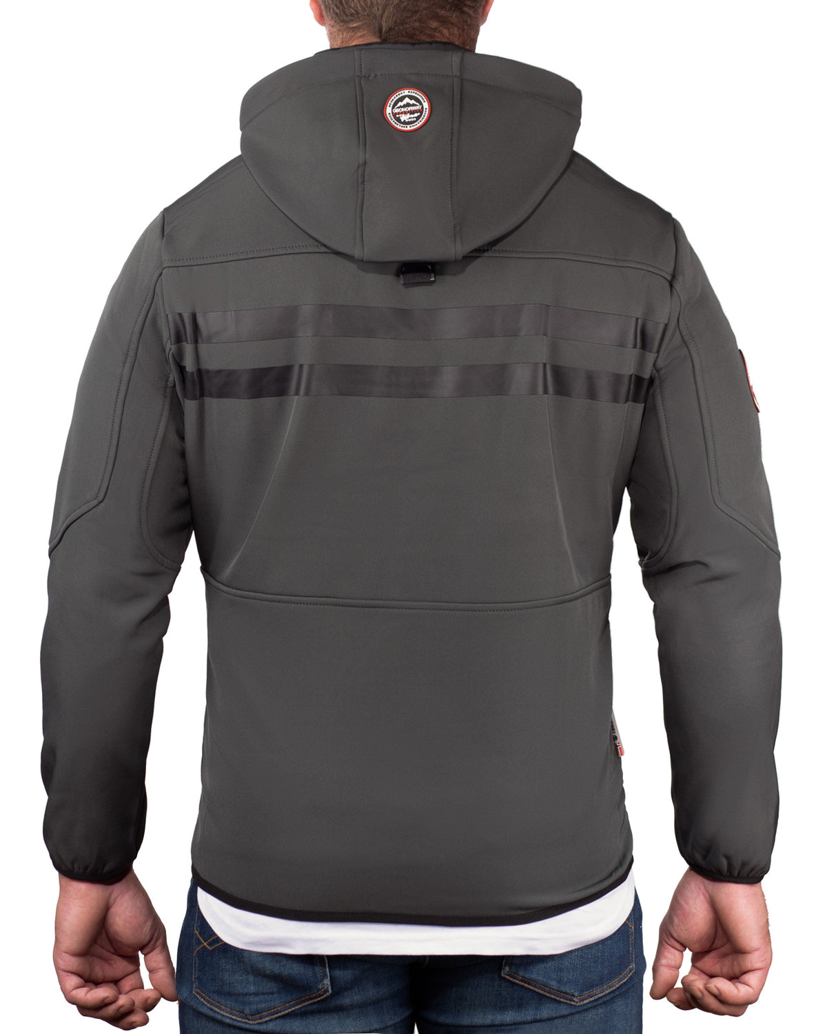 Herren Regular Fit Softshelljacke royaute in Dark Grey – Geographical Norway – Ansicht 8