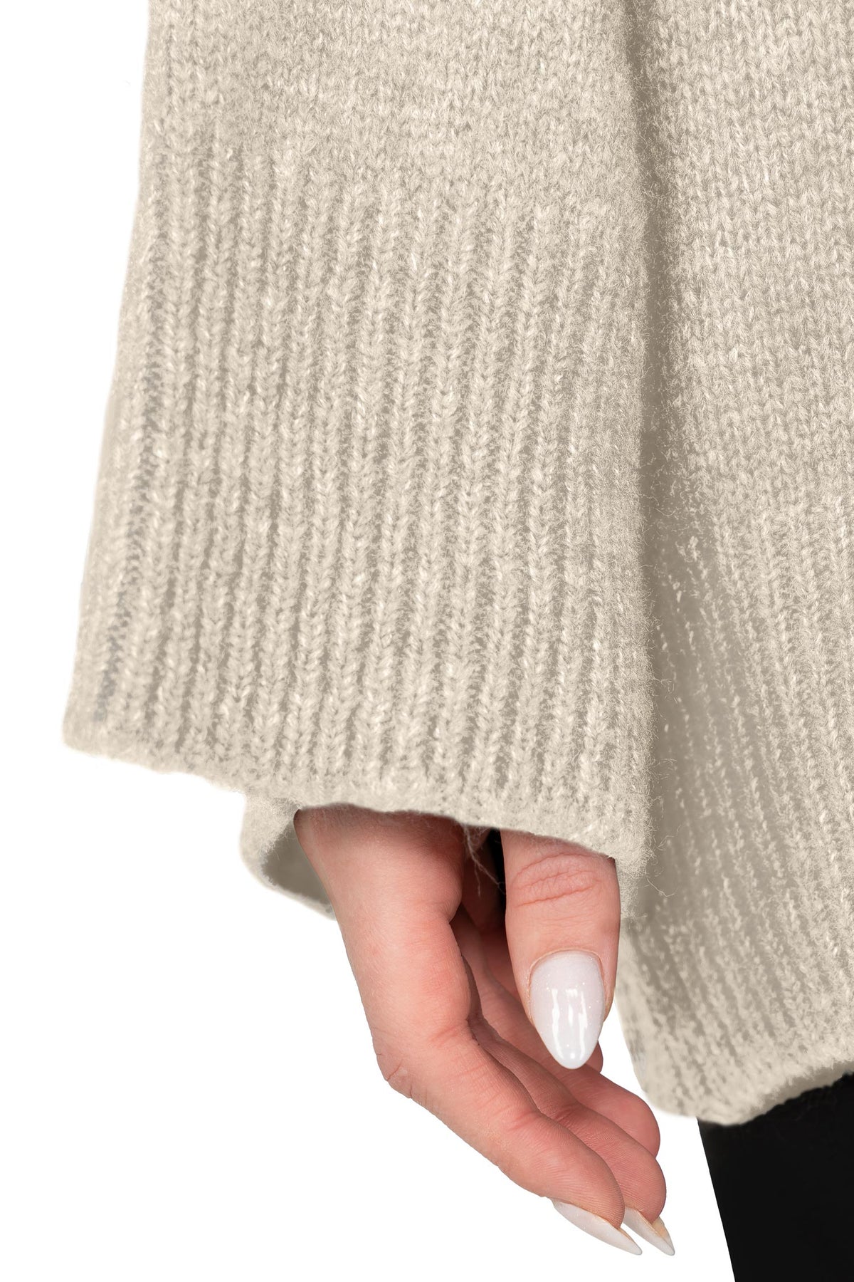 Damen Oversized Strickpullover in Beige – Reichstadt – Ansicht 8