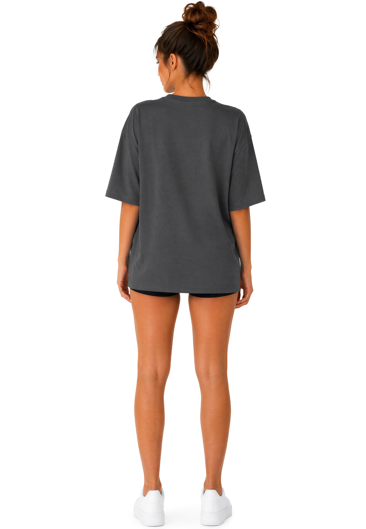 Damen Oversized T-Shirt in Dark Grey – Reichstadt – Ansicht 8