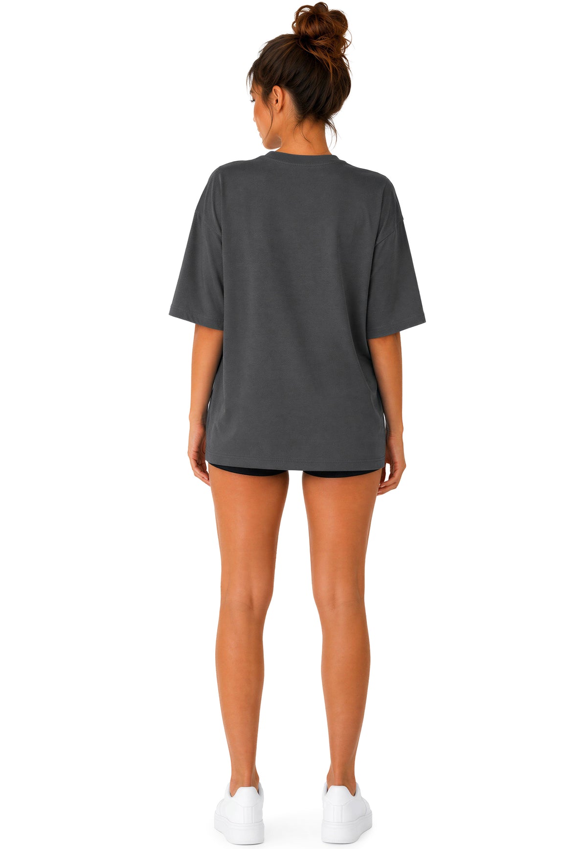 Damen Oversized T-Shirt in Dark Grey – Reichstadt – Ansicht 8