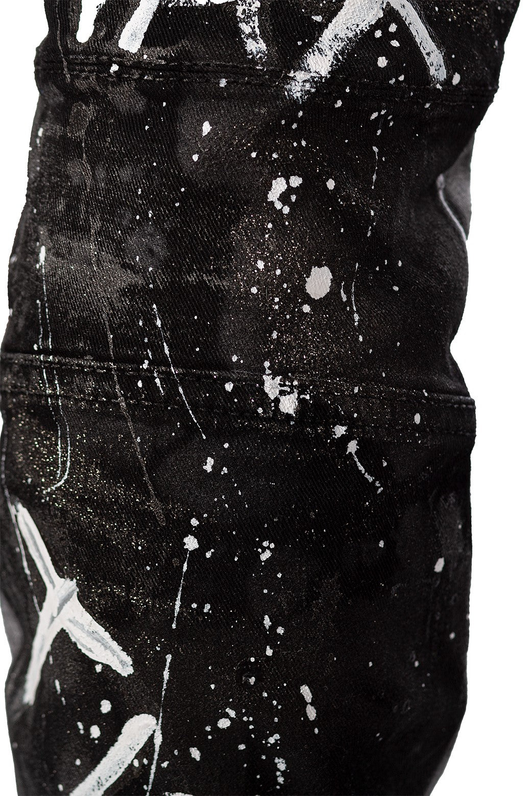 Herren Regular Fit Jeans Glitzer CD572 - Black