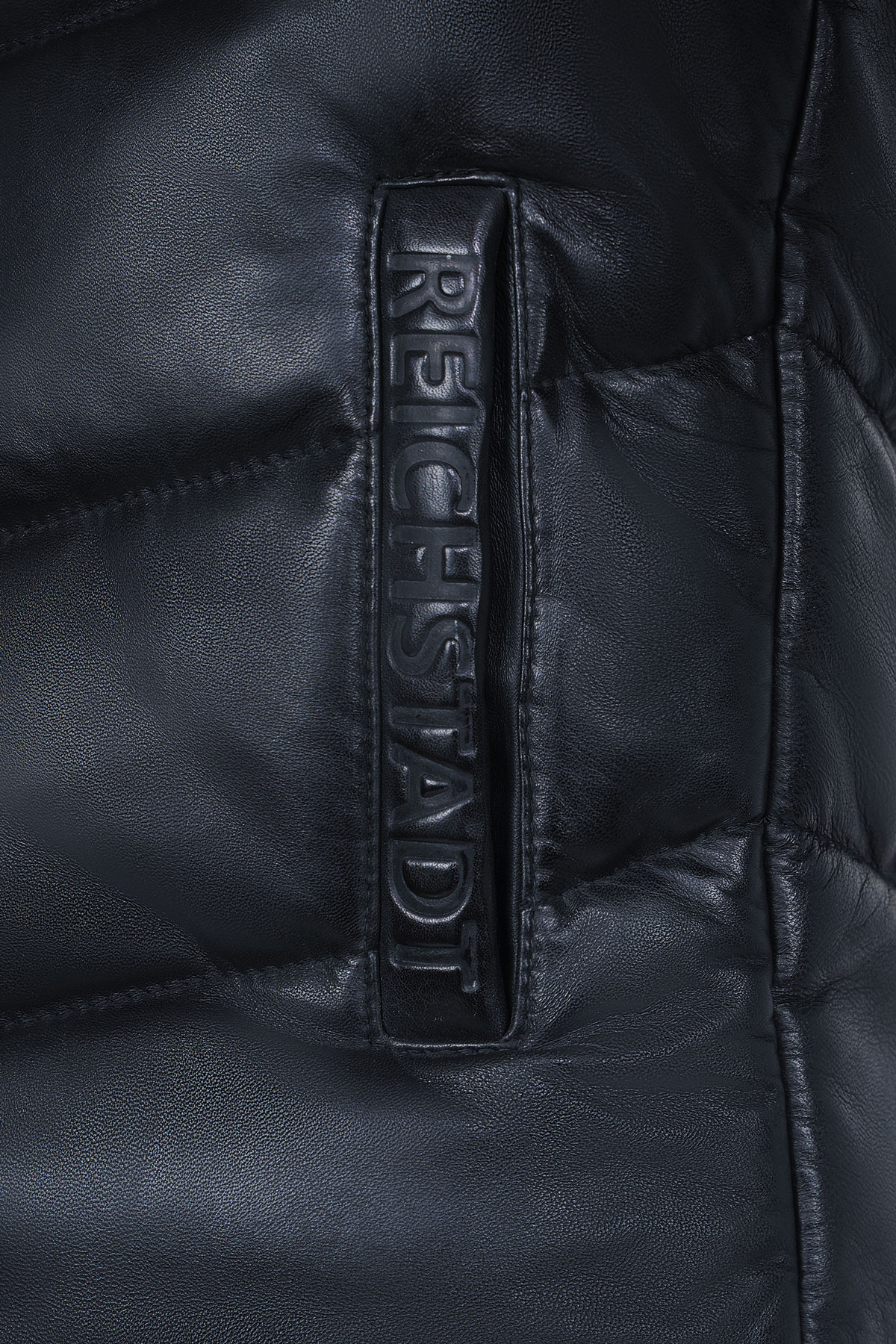 Herren Regular Fit Jacke Echtleder in Navy – Reichstadt – Ansicht 9