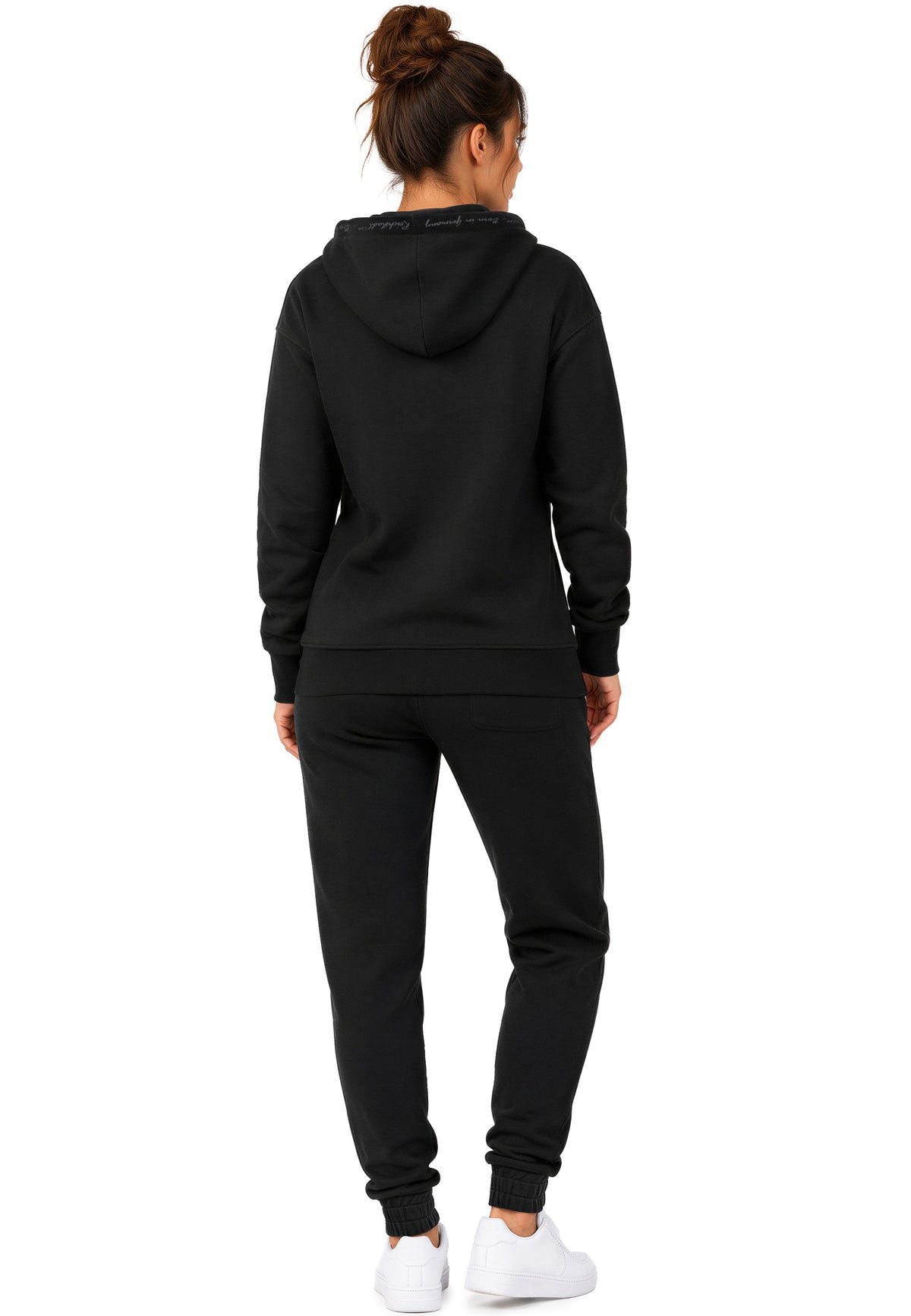 Damen Relaxed Fit Hoodie Marken-Stick in Anthracite – Reichstadt – Ansicht 9