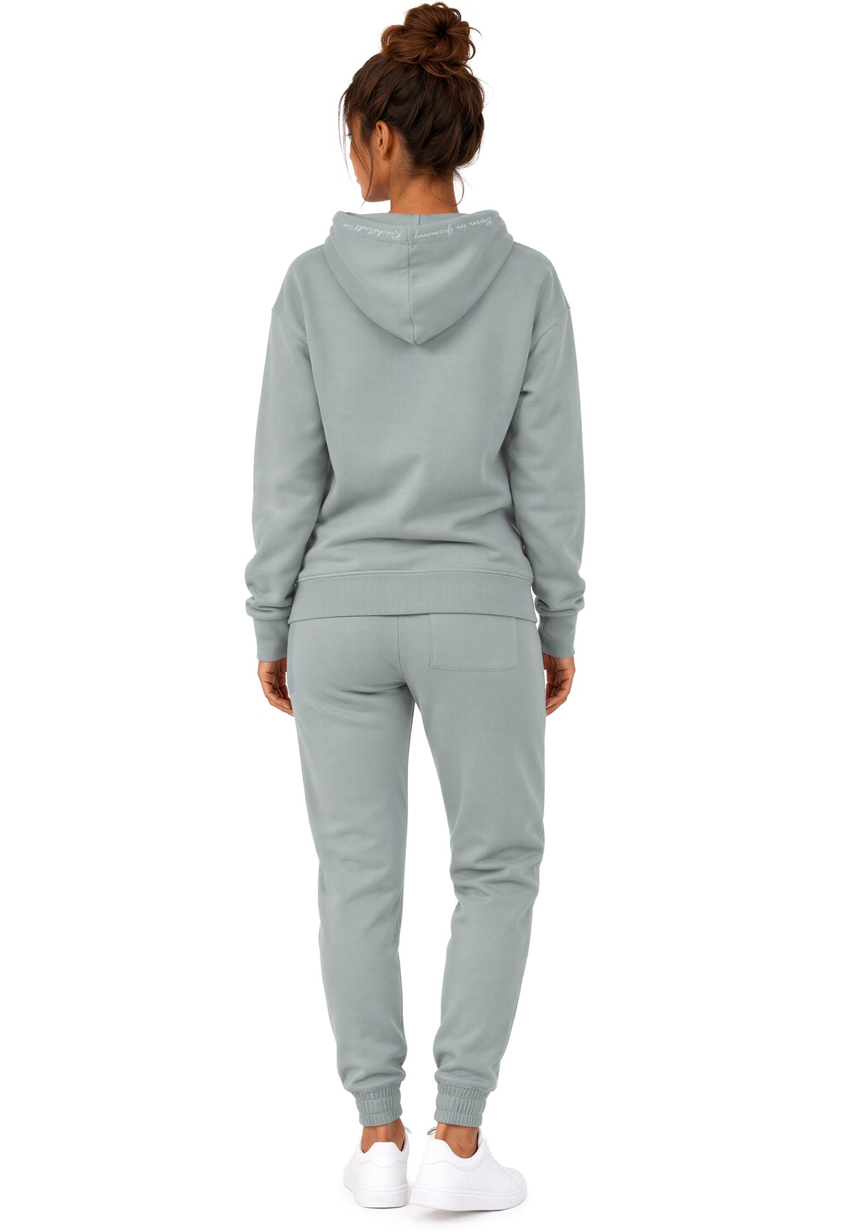 Damen Relaxed Fit Hoodie Marken-Stick in Grey – Reichstadt – Ansicht 9