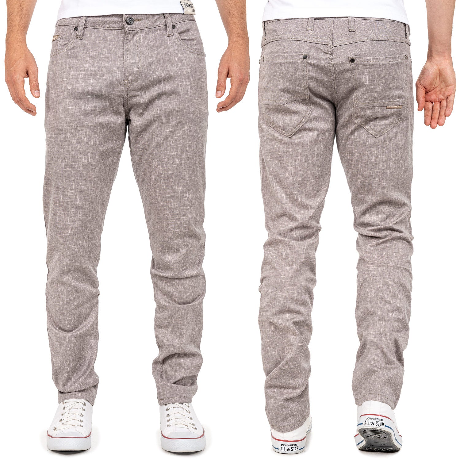 Herren Slim Fit Hose Mid Waist CD840 - Grey