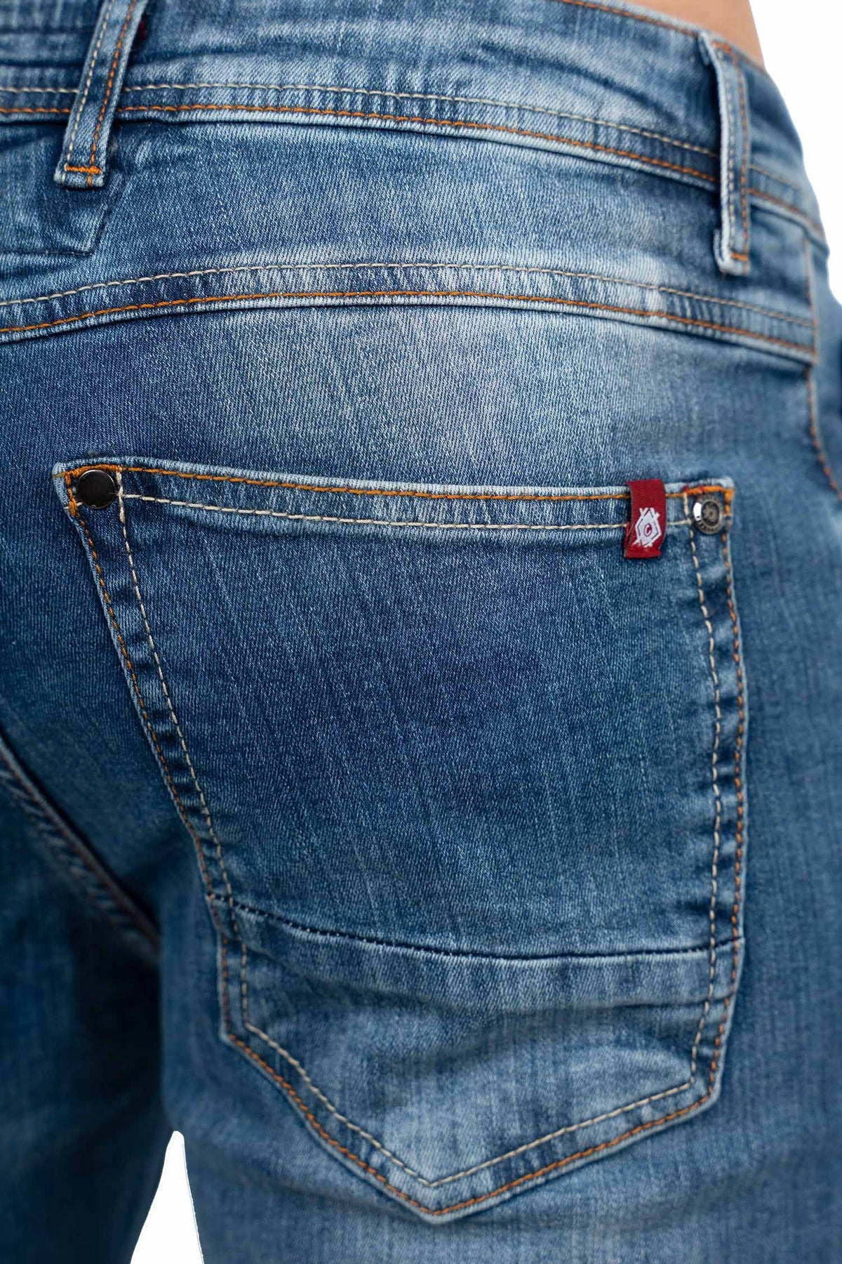 Herren Slim Fit Jeans Stonewashed CD820 - Blue