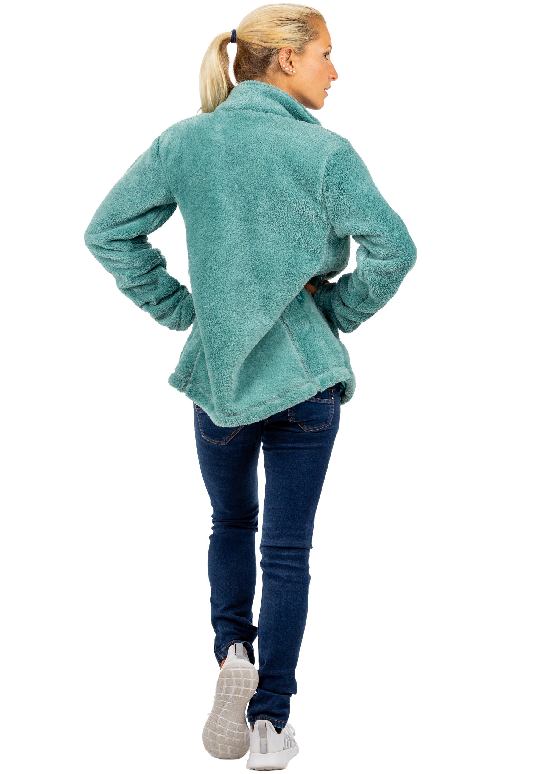 Damen Regular Fit Fleecejacke Kuschelig 22RSW002 - Old Green