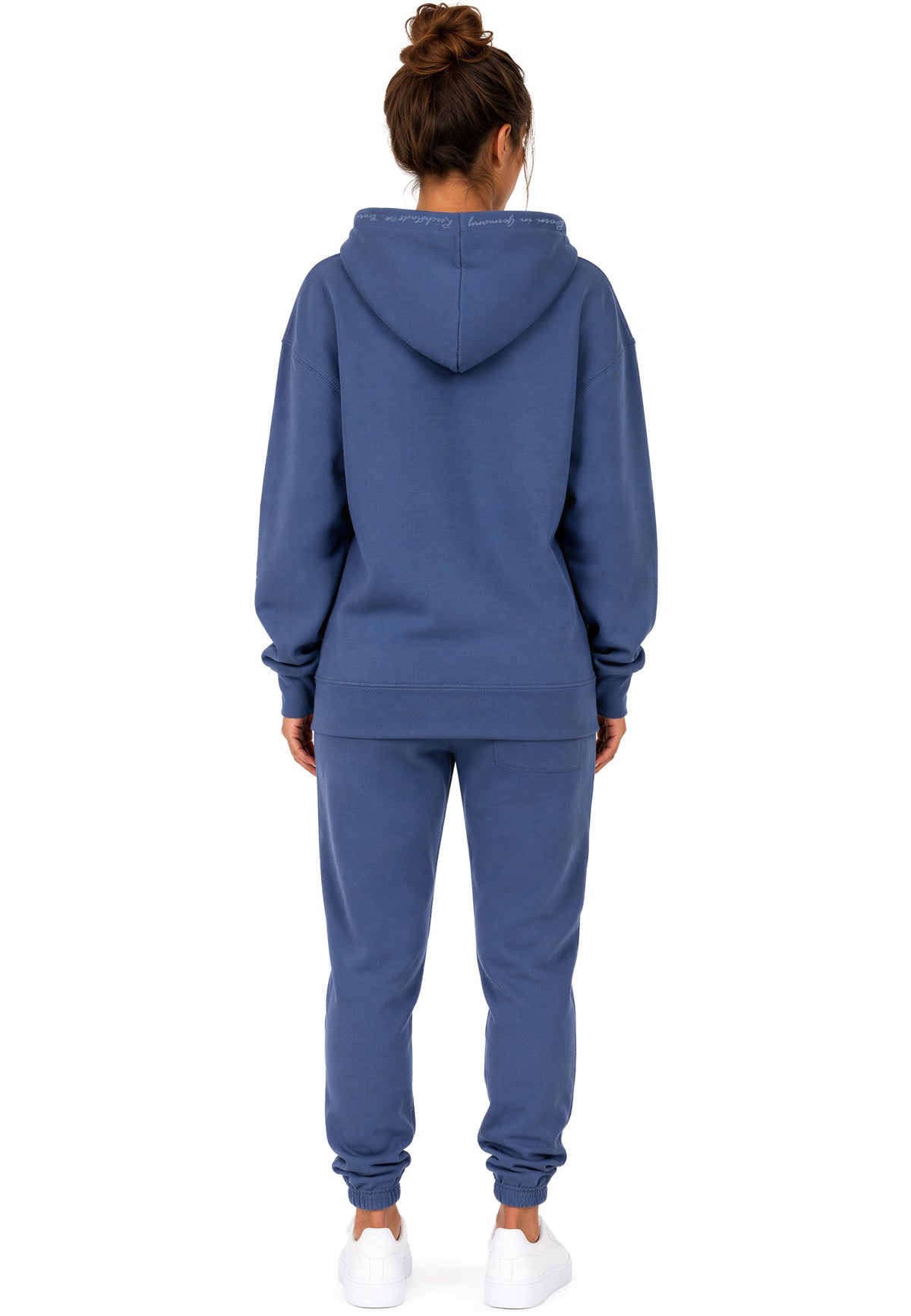 Damen Relaxed Fit Hoodie Marken-Stick in Dark Blue – Reichstadt – Ansicht 9