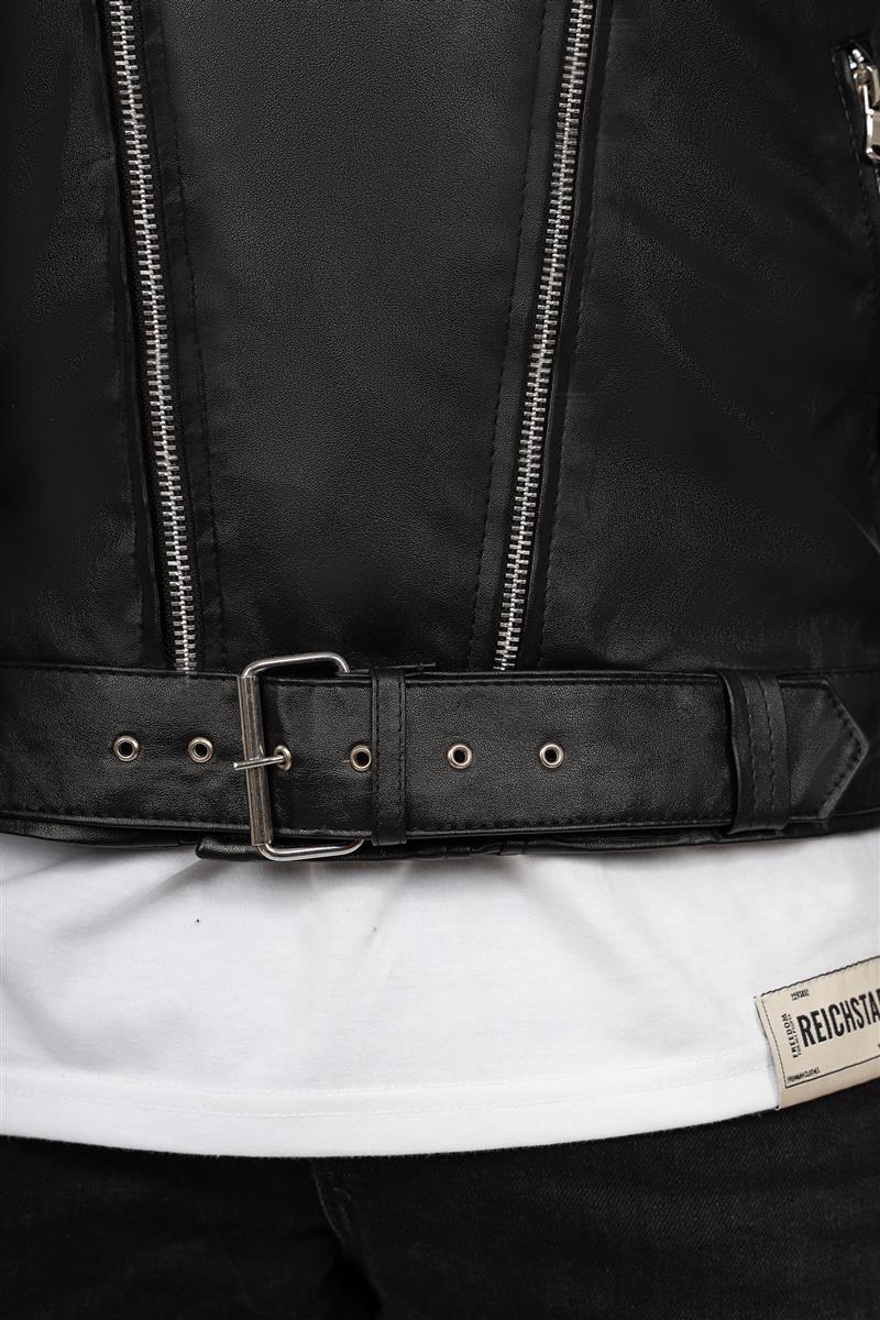 Herren Slim Fit Jacke in Black – Reichstadt – Ansicht 9