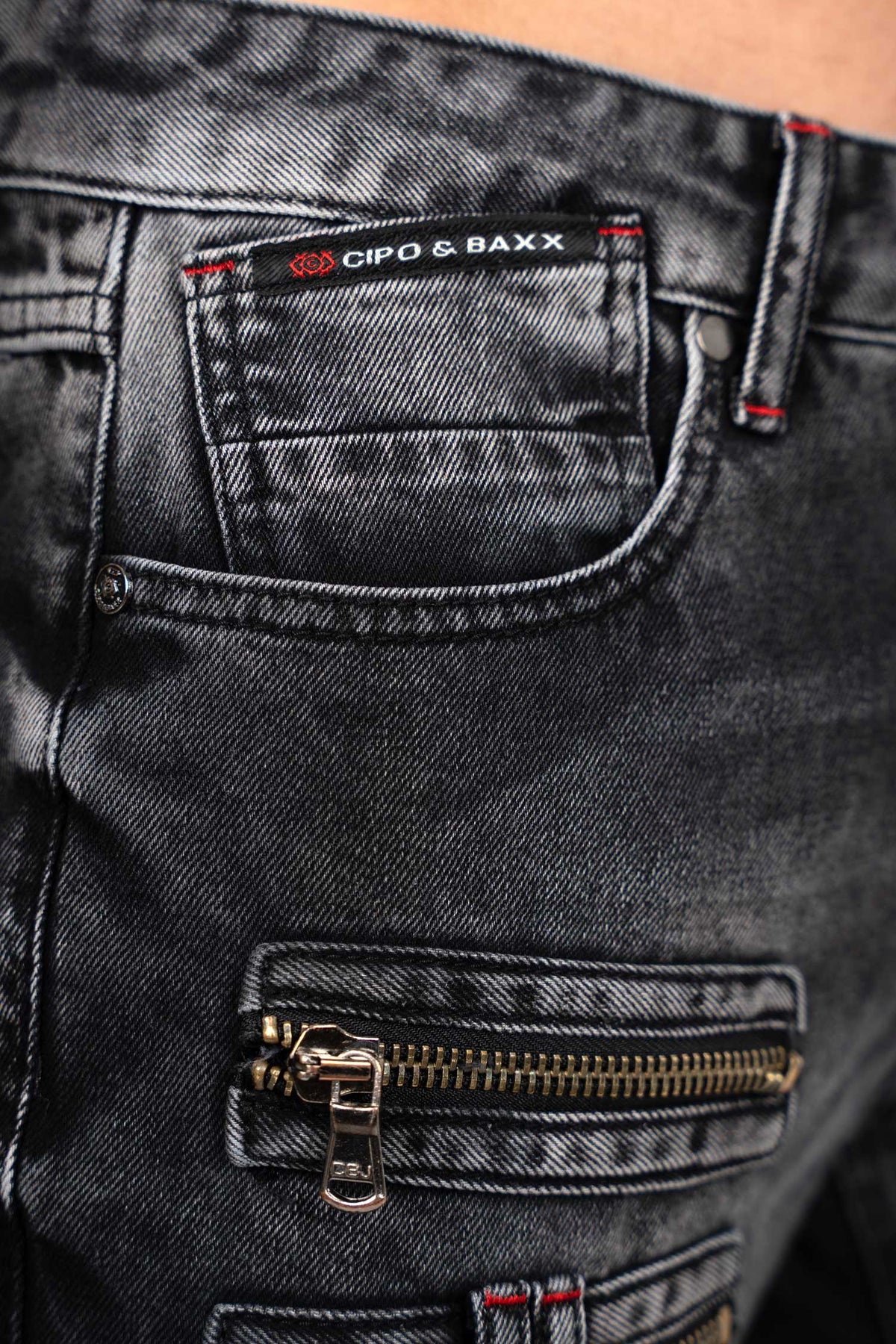 Herren Regular Fit Jeans Stonewashed in Black – Cipo & Baxx – Ansicht 9