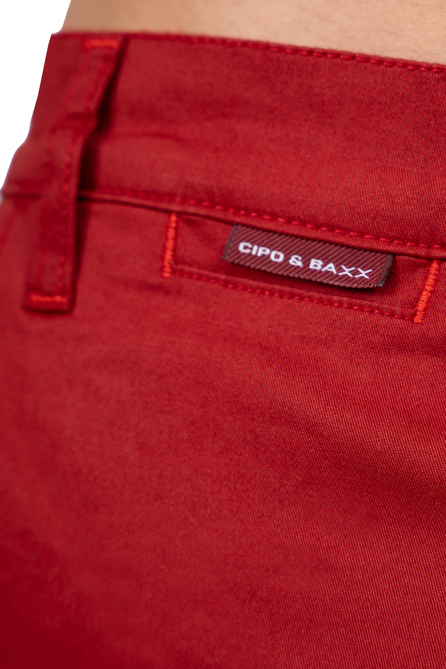 Herren Regular Fit Shorts Logo-Detail CK272 - Burgundy