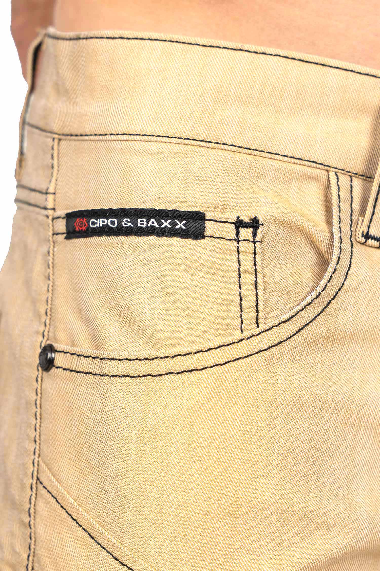 Herren Regular Fit Jeans Stonewashed CD523 - Yellow