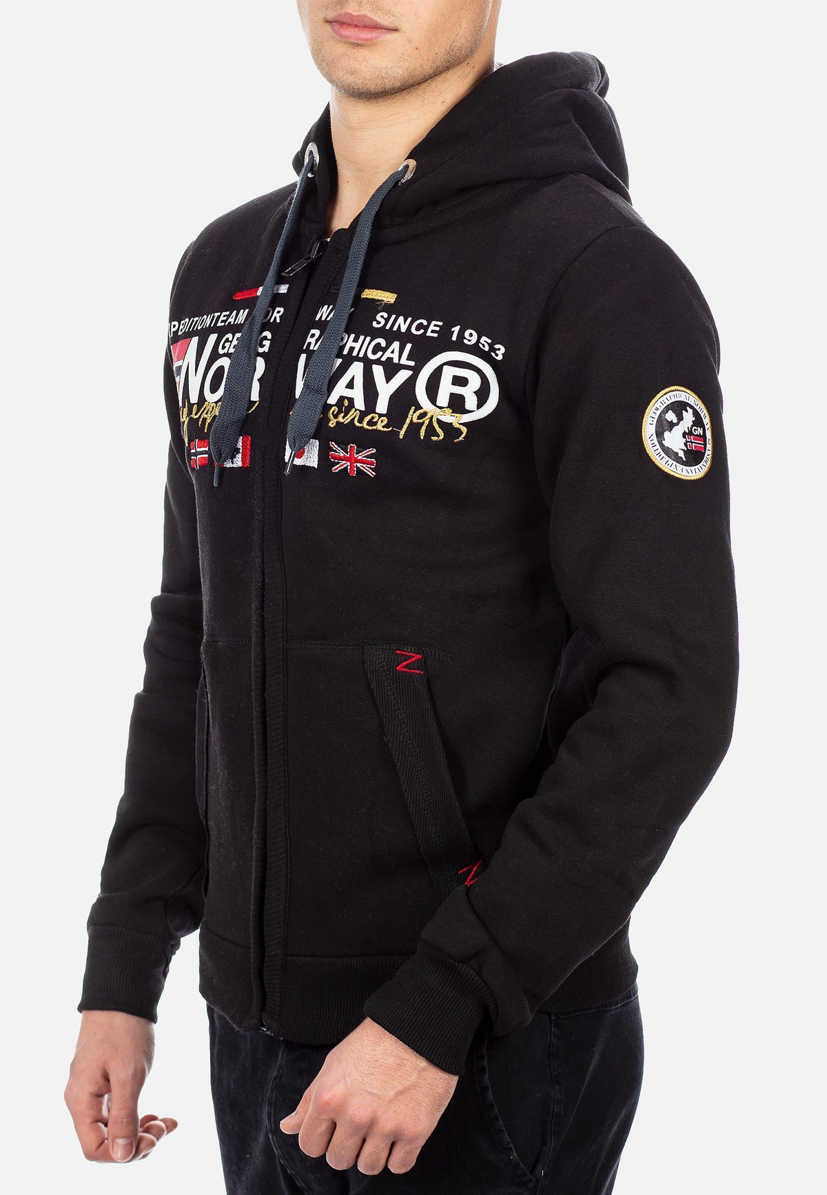Herren Regular Fit Hoodie galiator in Black – Geographical Norway – Ansicht 9