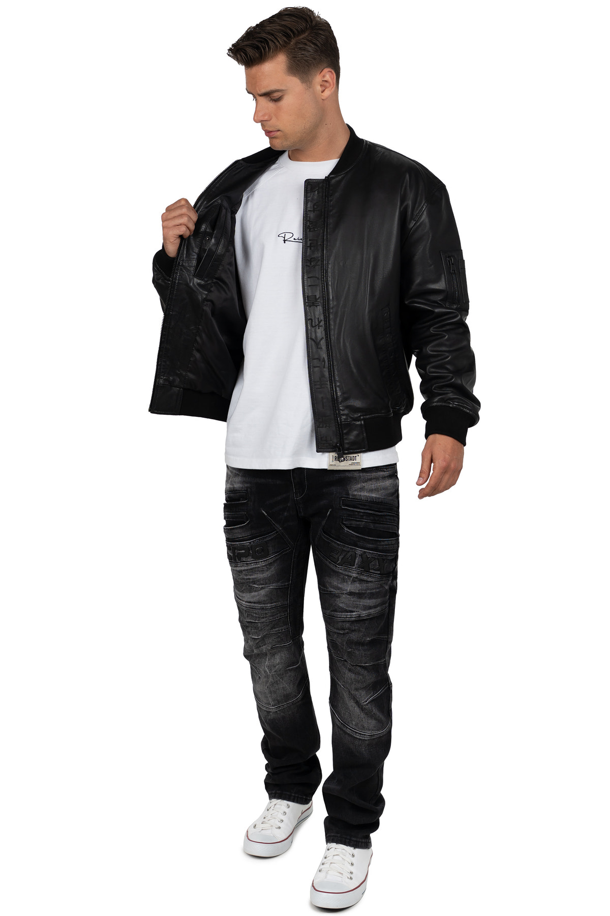 Herren Regular Fit Jacke in Black – Reichstadt – Ansicht 9