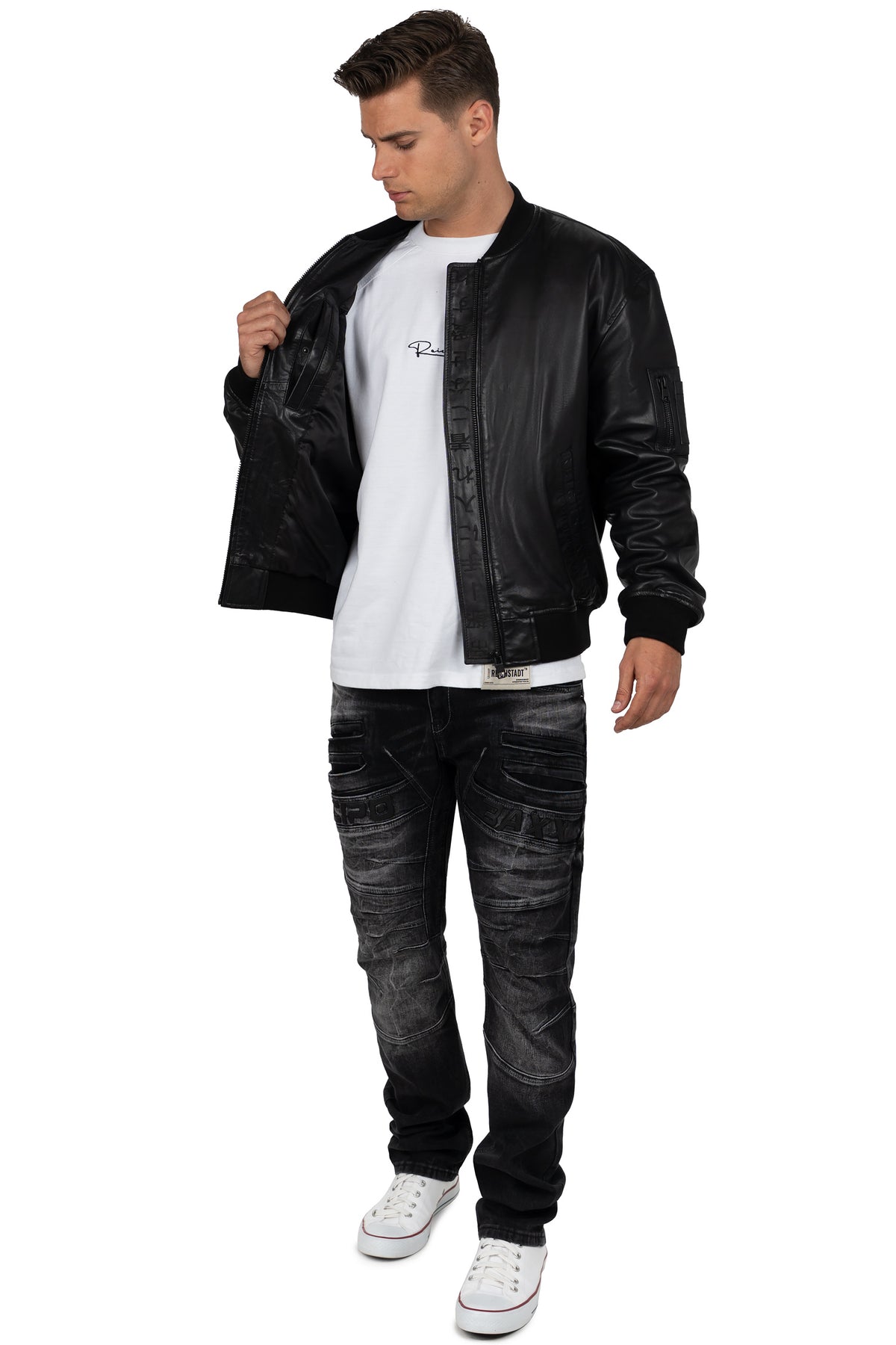Herren Regular Fit Jacke in Black – Reichstadt – Ansicht 9
