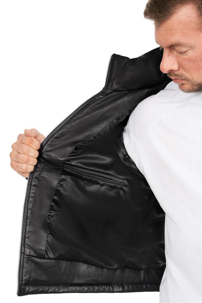 Herren Regular Fit Jacke Echtleder in Black – Reichstadt – Ansicht 9
