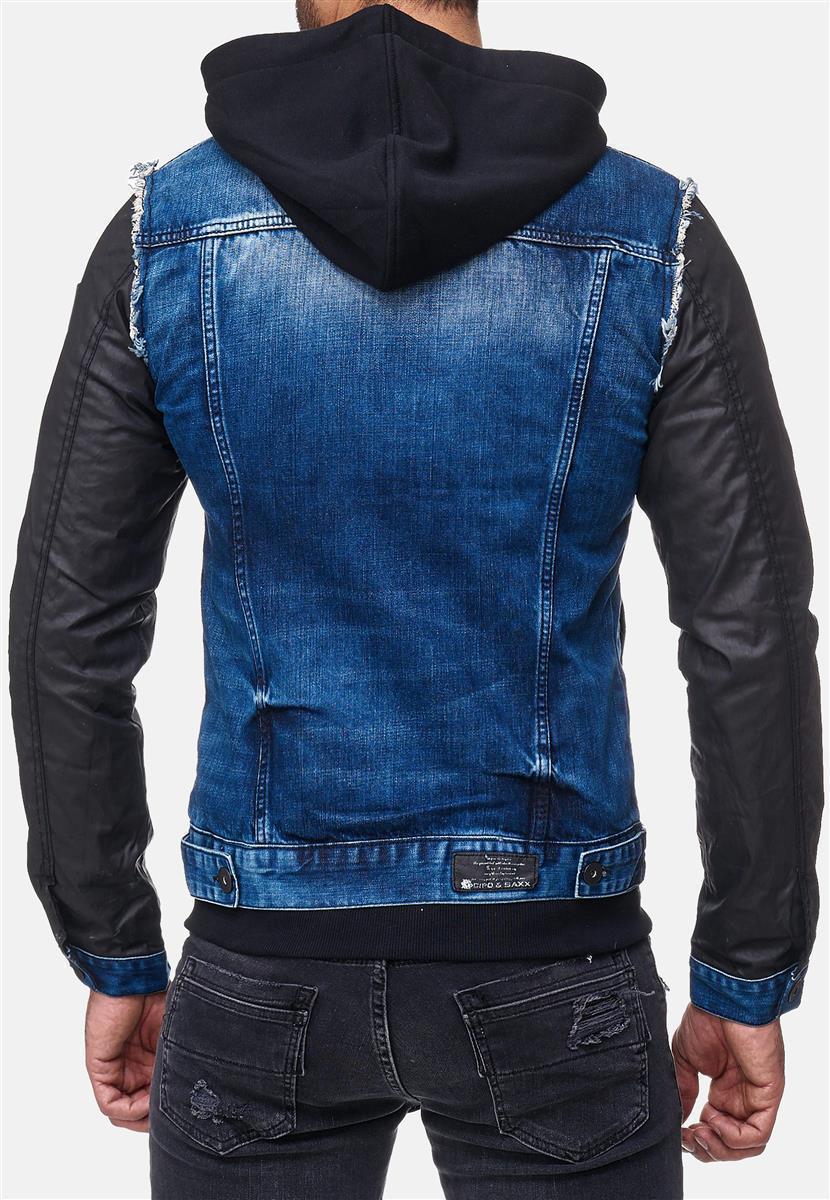 Herren Regular Fit Jacke Denim in Blue – Cipo & Baxx – Ansicht 9