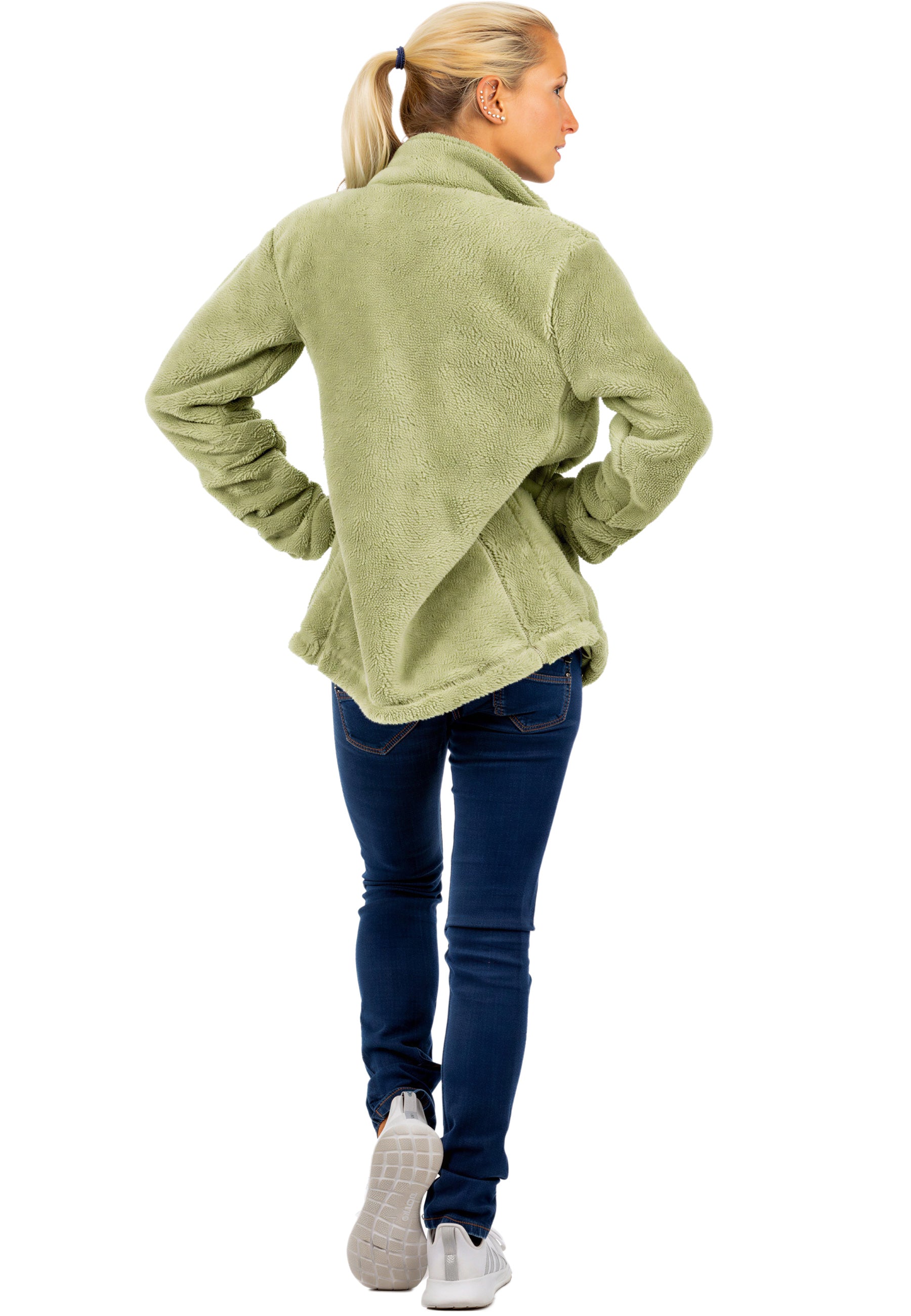 Damen Regular Fit Fleecejacke Kuschelig 22RSW002 - Sage Green