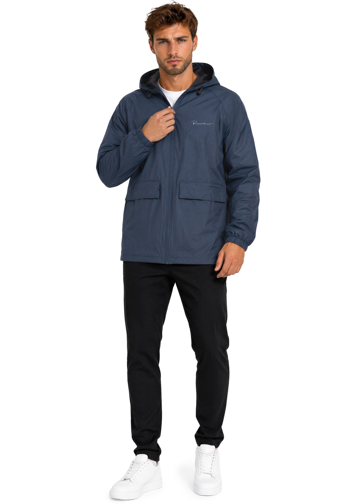 Herren Relaxed Fit Allwetter Windbreaker 24RS053 - Navy