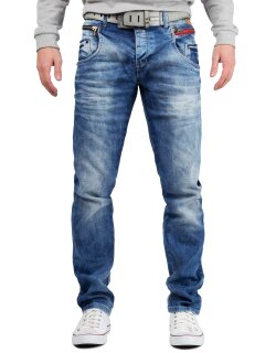 Cipo & Baxx Slim Fit Jeans Herren Stonewashed CD394...