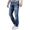 Cipo & Baxx Slim Fit Jeans Herren Stonewashed CD394 Blue W32/L34