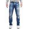 Cipo & Baxx Slim Fit Jeans Herren Stonewashed CD394 Blue W34/L34