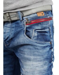 Cipo & Baxx Slim Fit Jeans Herren Stonewashed CD394 Blue W36/L34
